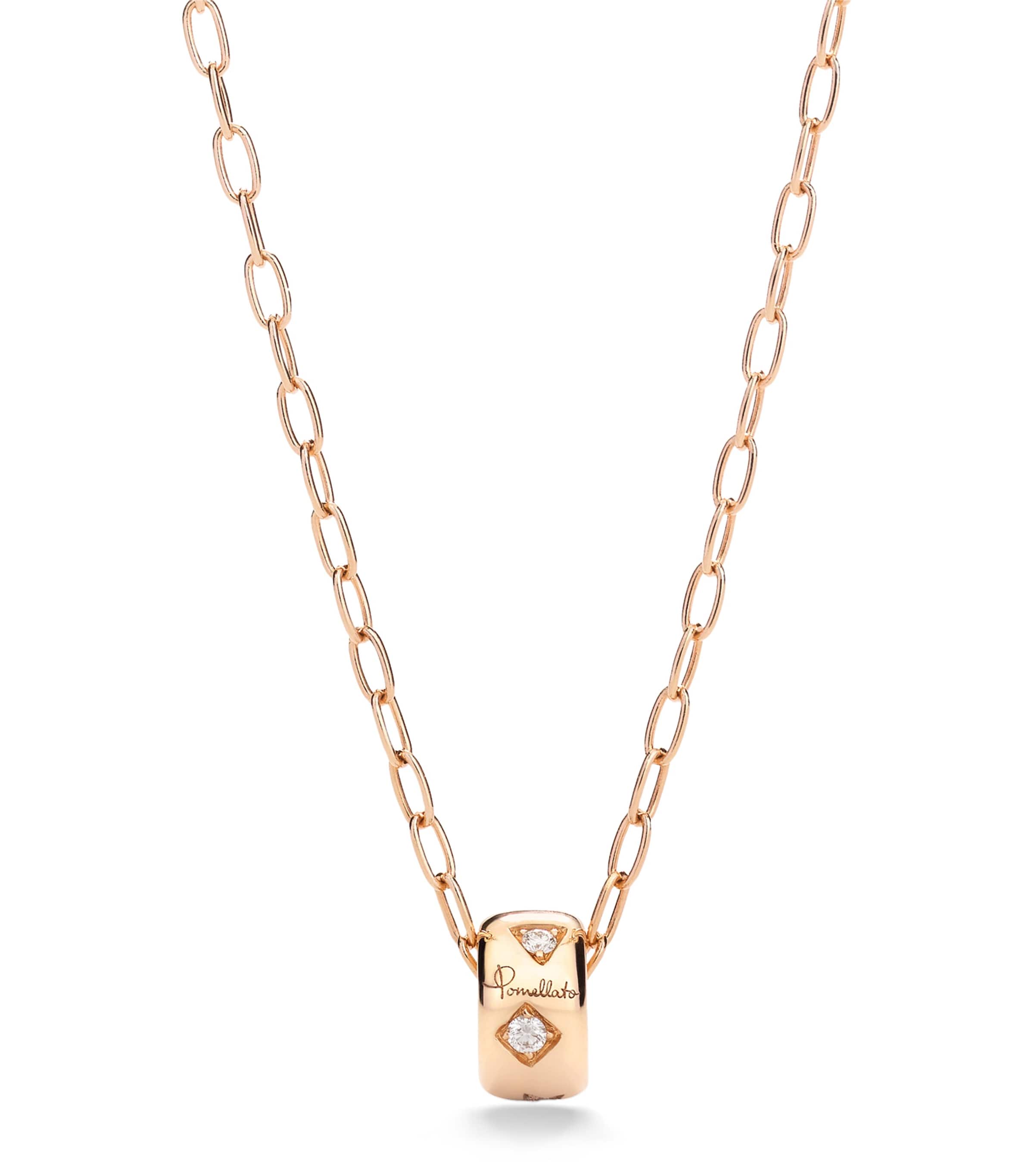 Pomellato Rose Gold and Diamond Iconica Pendant Necklace