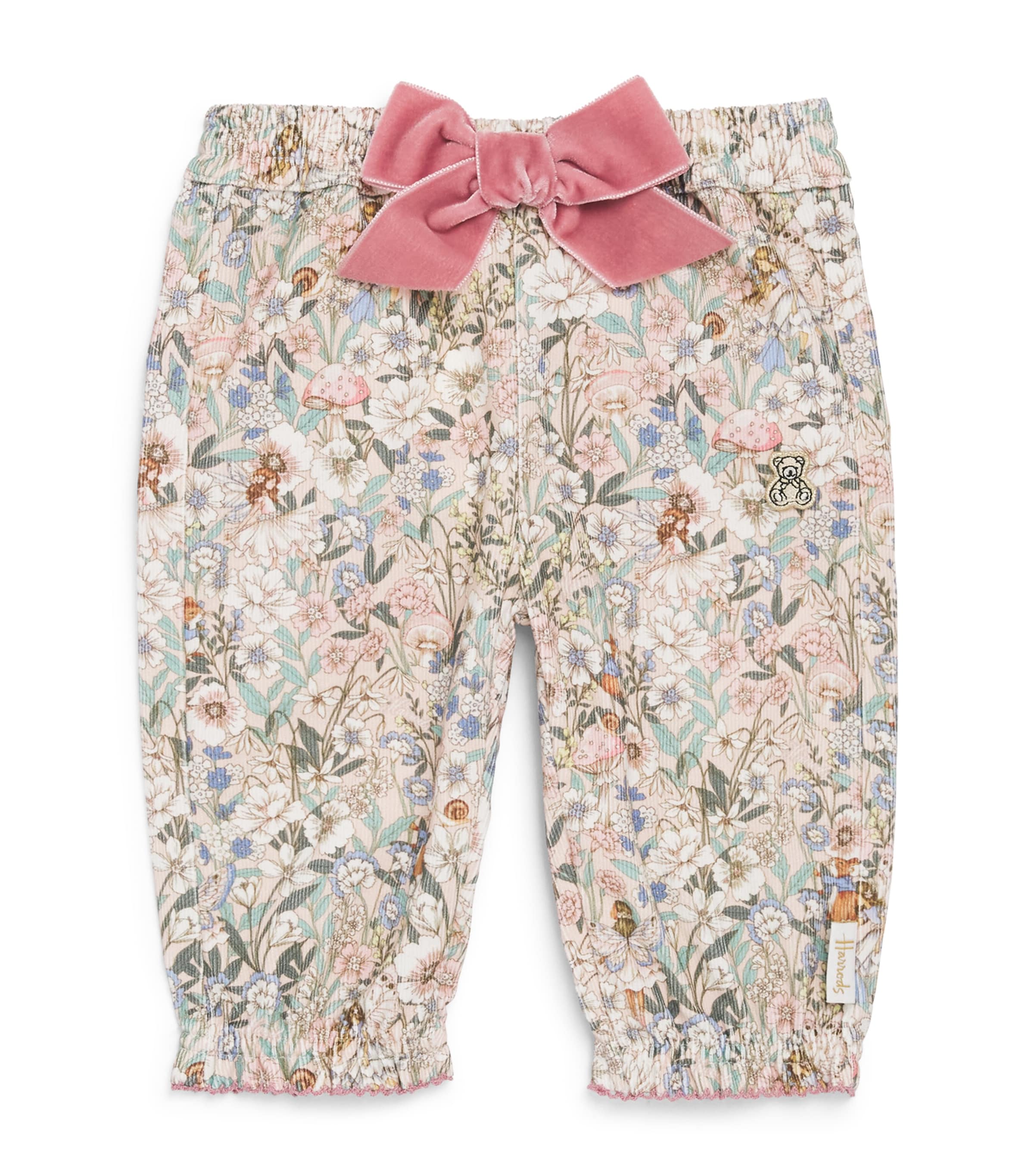 Harrods Floral Print Trousers (0-18 Months) Pink