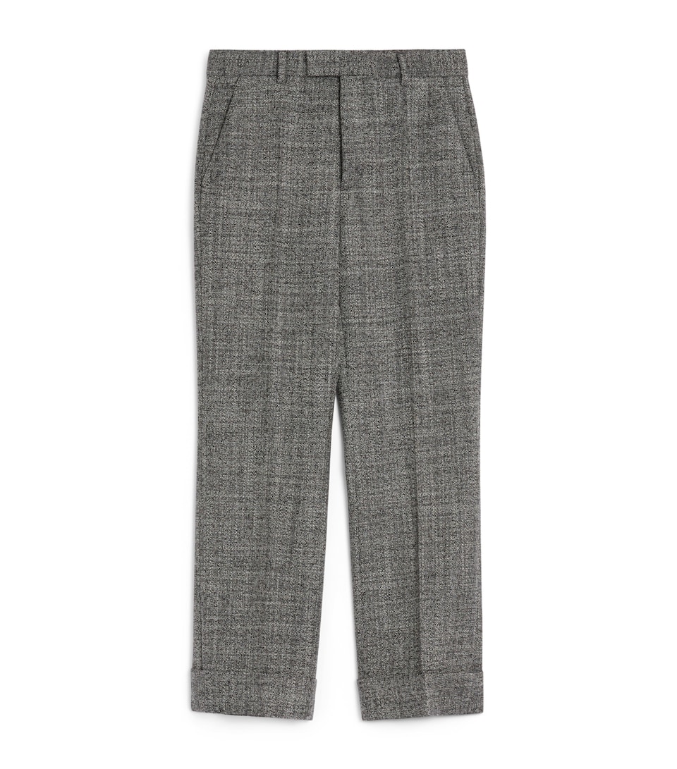 Virgin Wool Pleated Trousers
