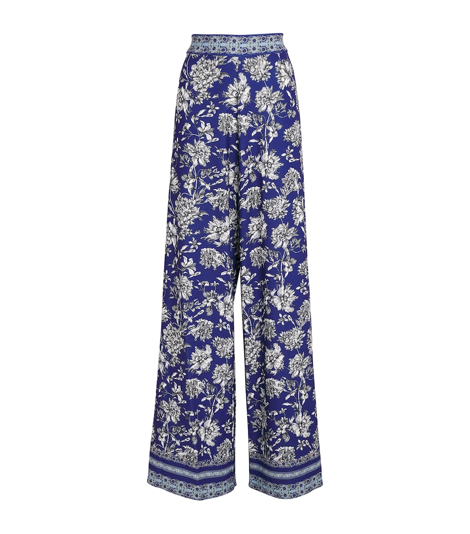 Athena Floral Wide-Leg Trousers