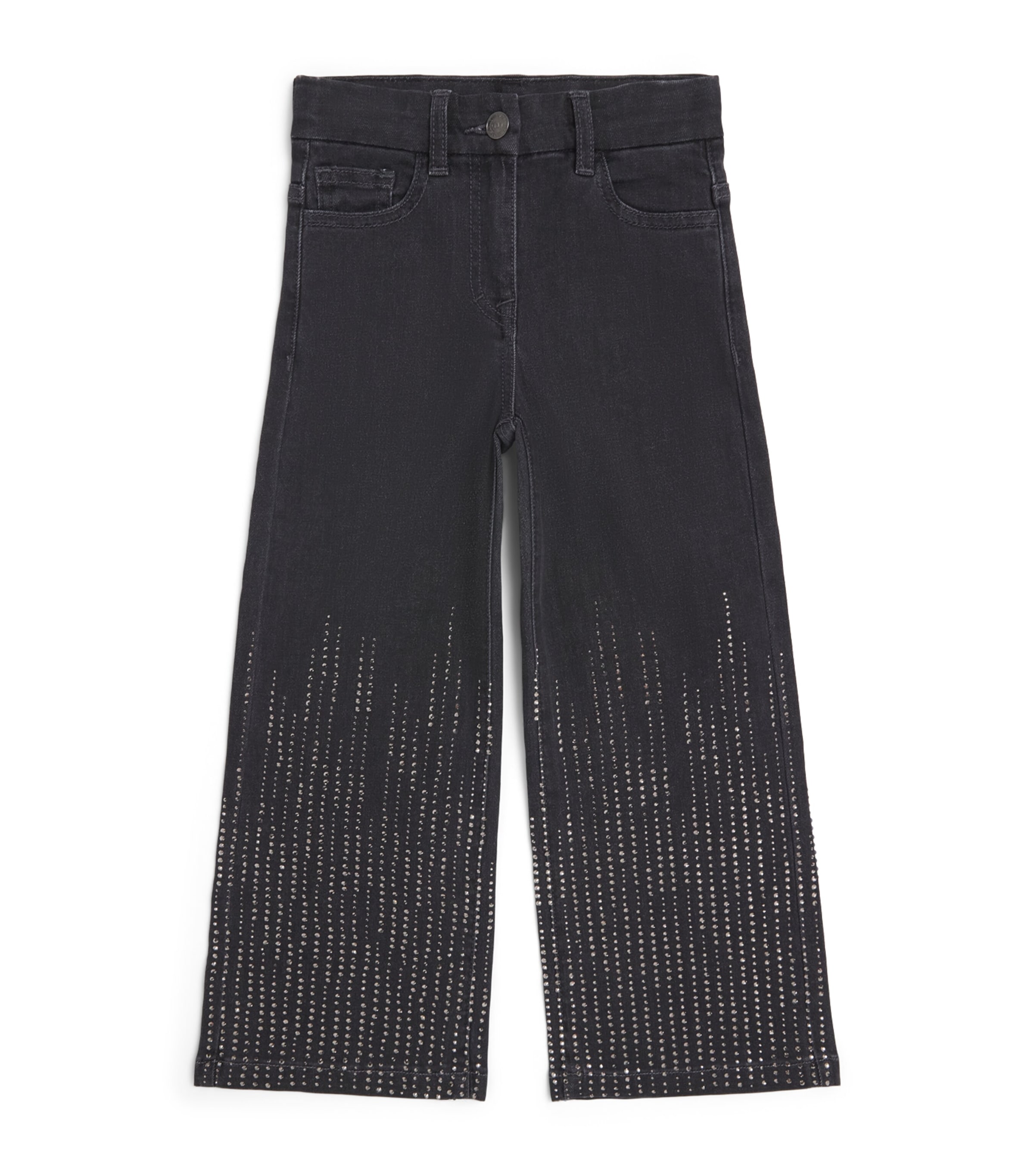 Monnalisa Rhinestone-Embellished Jeans (4-14 Years) Grigio Medio