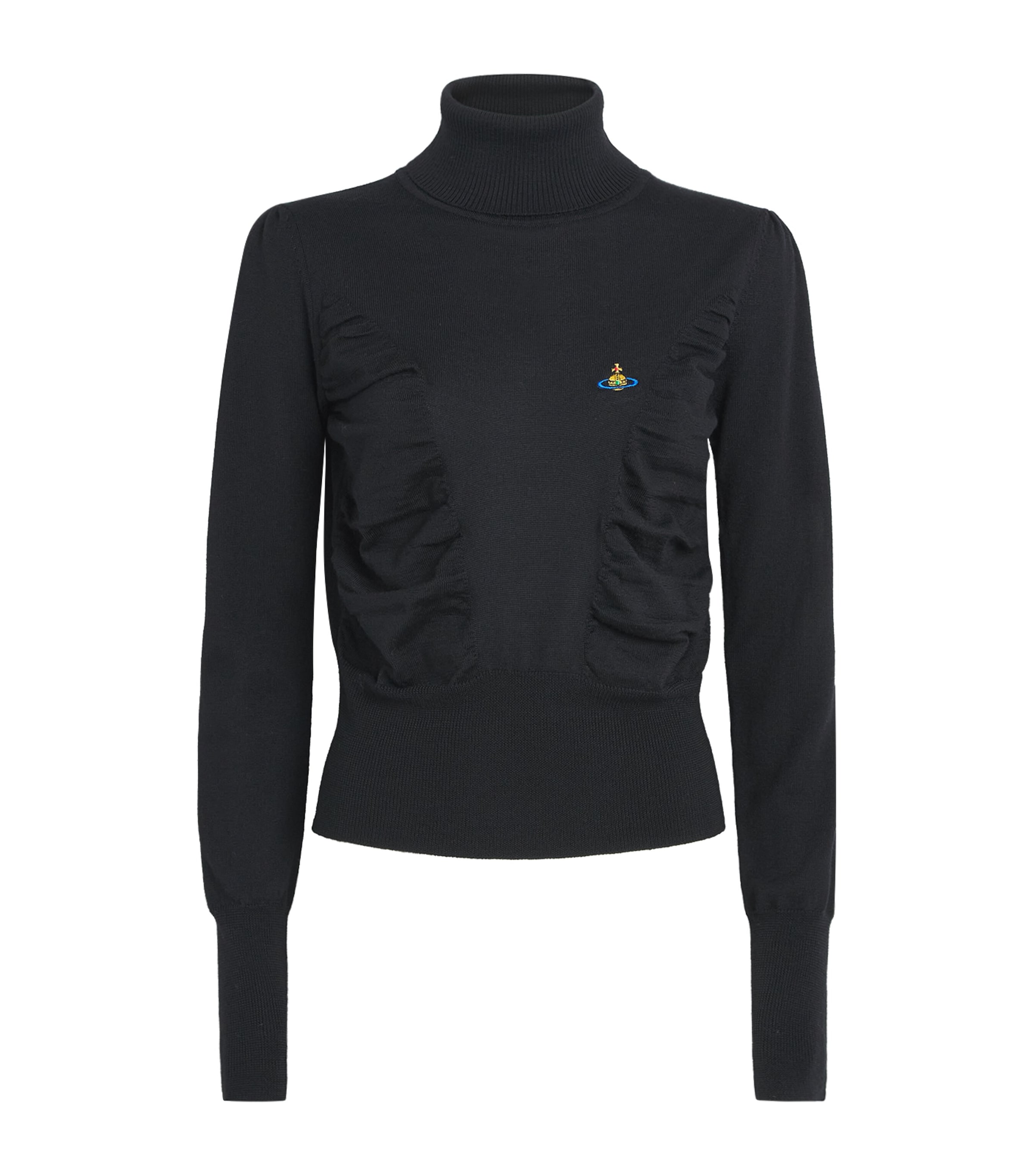 Vivienne Westwood Womens Wool Rollneck Pamela Sweater Black