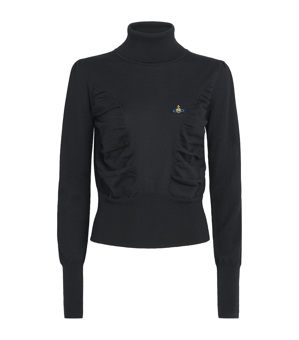 Vivienne Westwood Womens Wool Rollneck Pamela Sweater Black