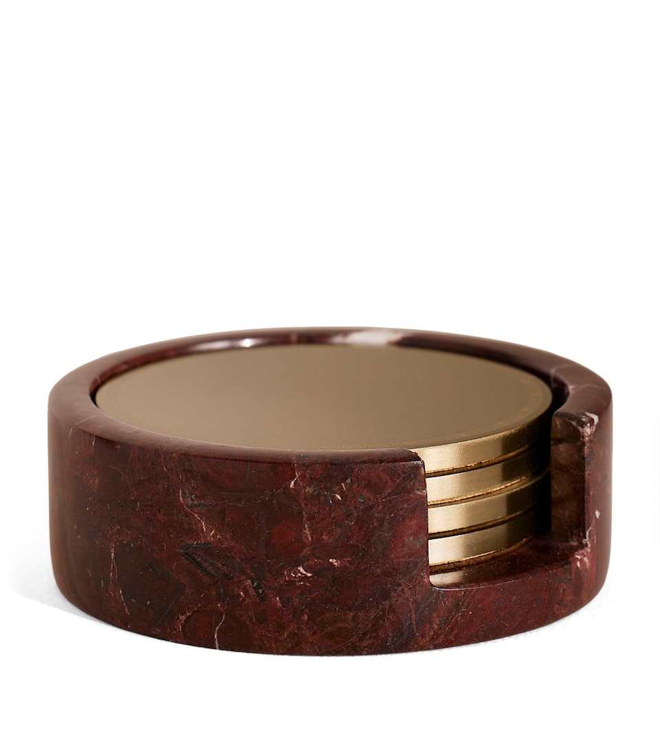 Soho Home Metal and Marble Kirble Coasters (Set of 4)