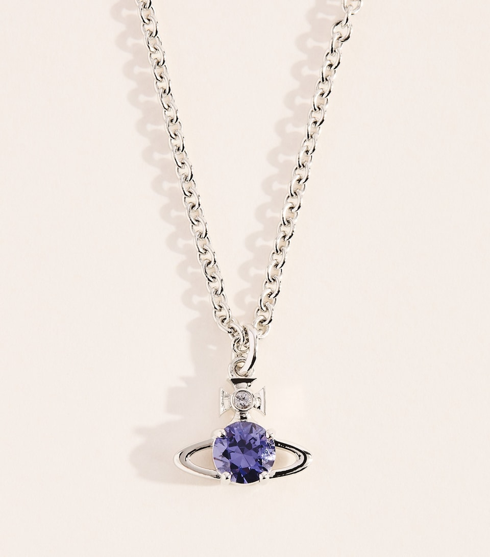 Vivienne Westwood Reina Pendant Necklace Plat/lavender