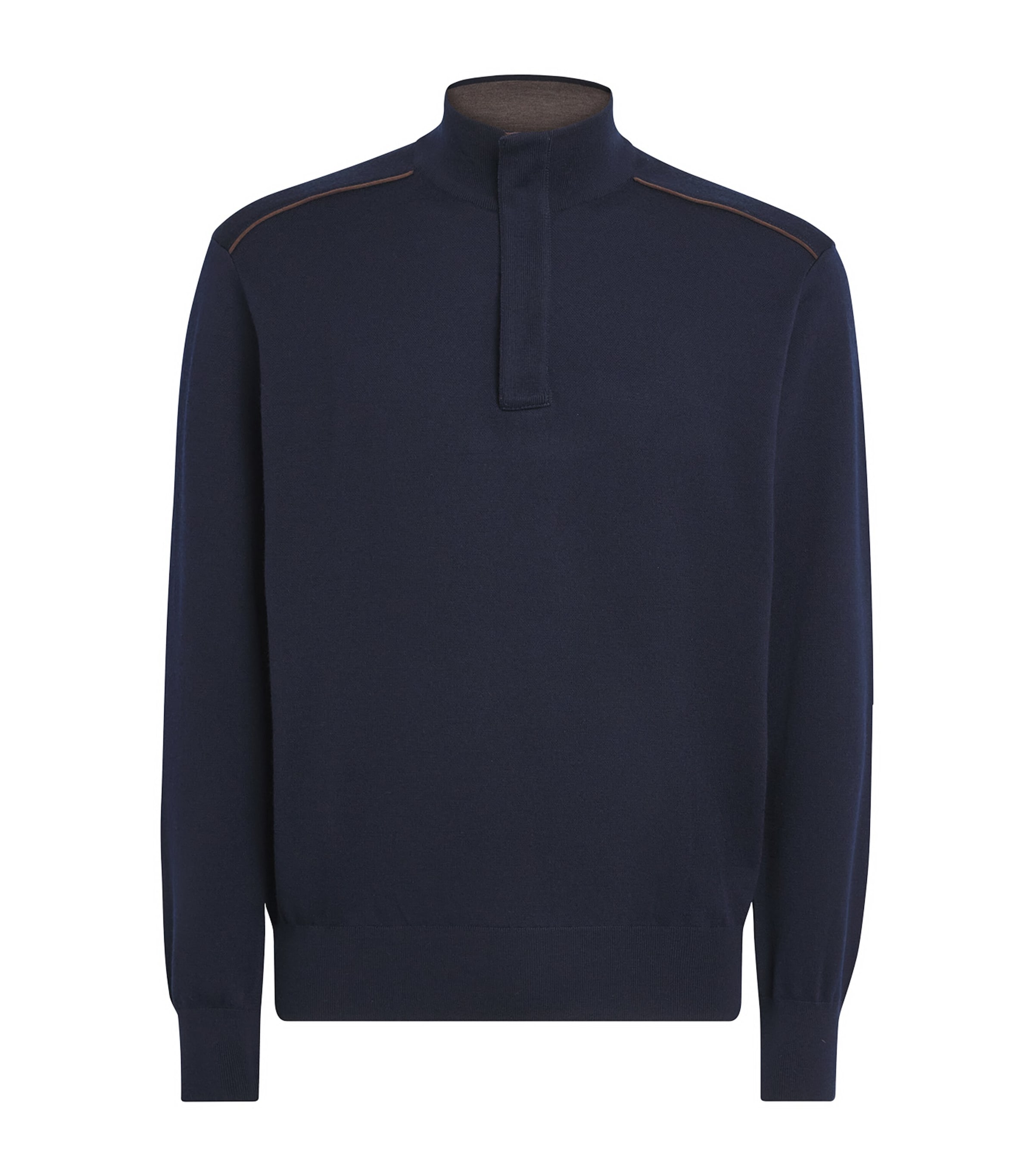 Paul & Shark Mens Virgin Wool High-Neck Sweater Blue