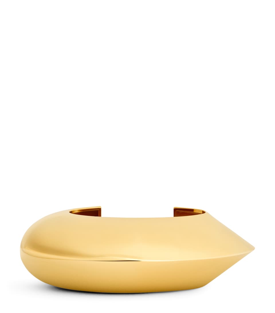 Alaïa Medium Edge Cuff Bracelet Yellow Gold Metals
