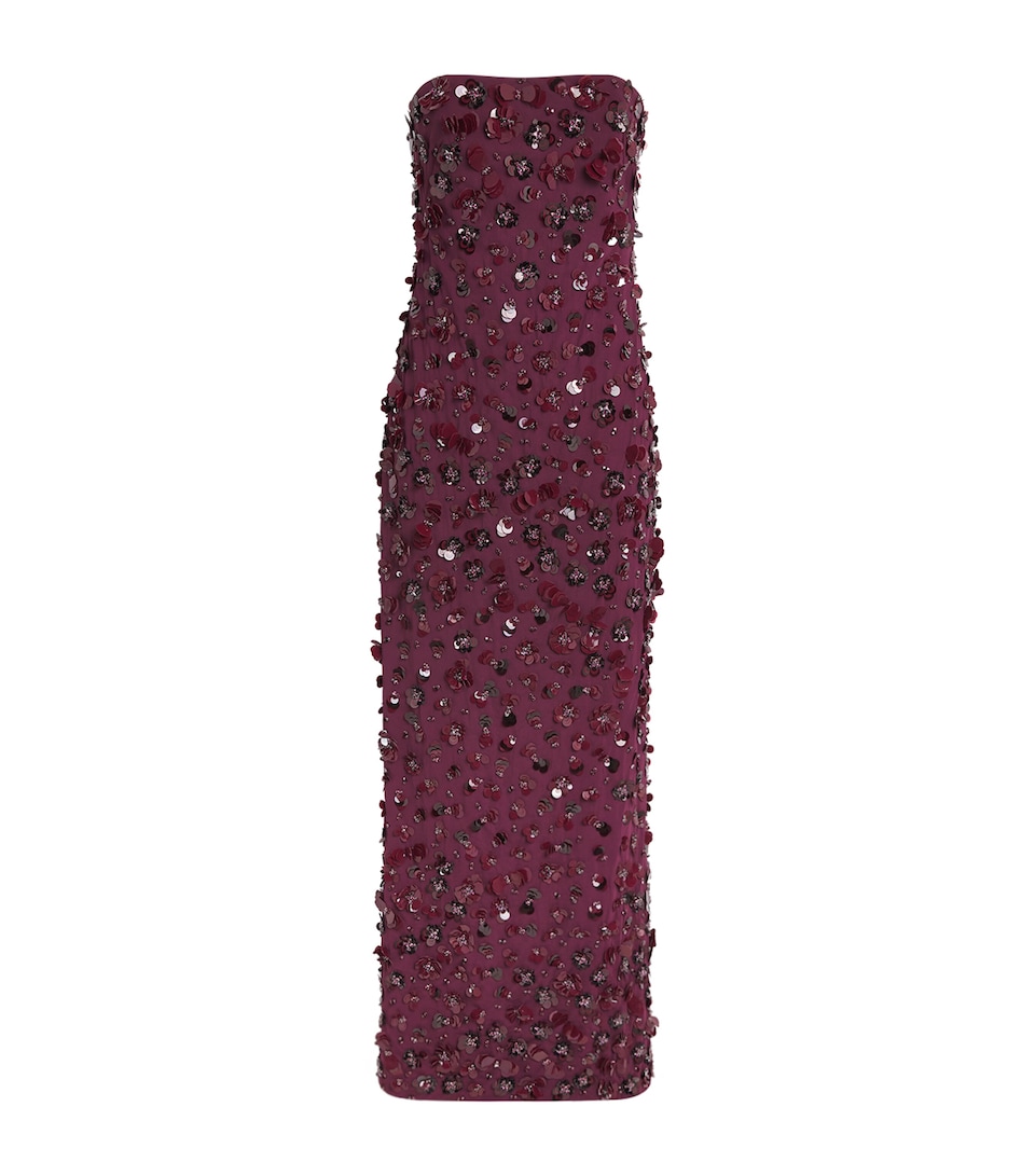 Simkhai Womens Floral Appliqué Serafina Gown Fig
