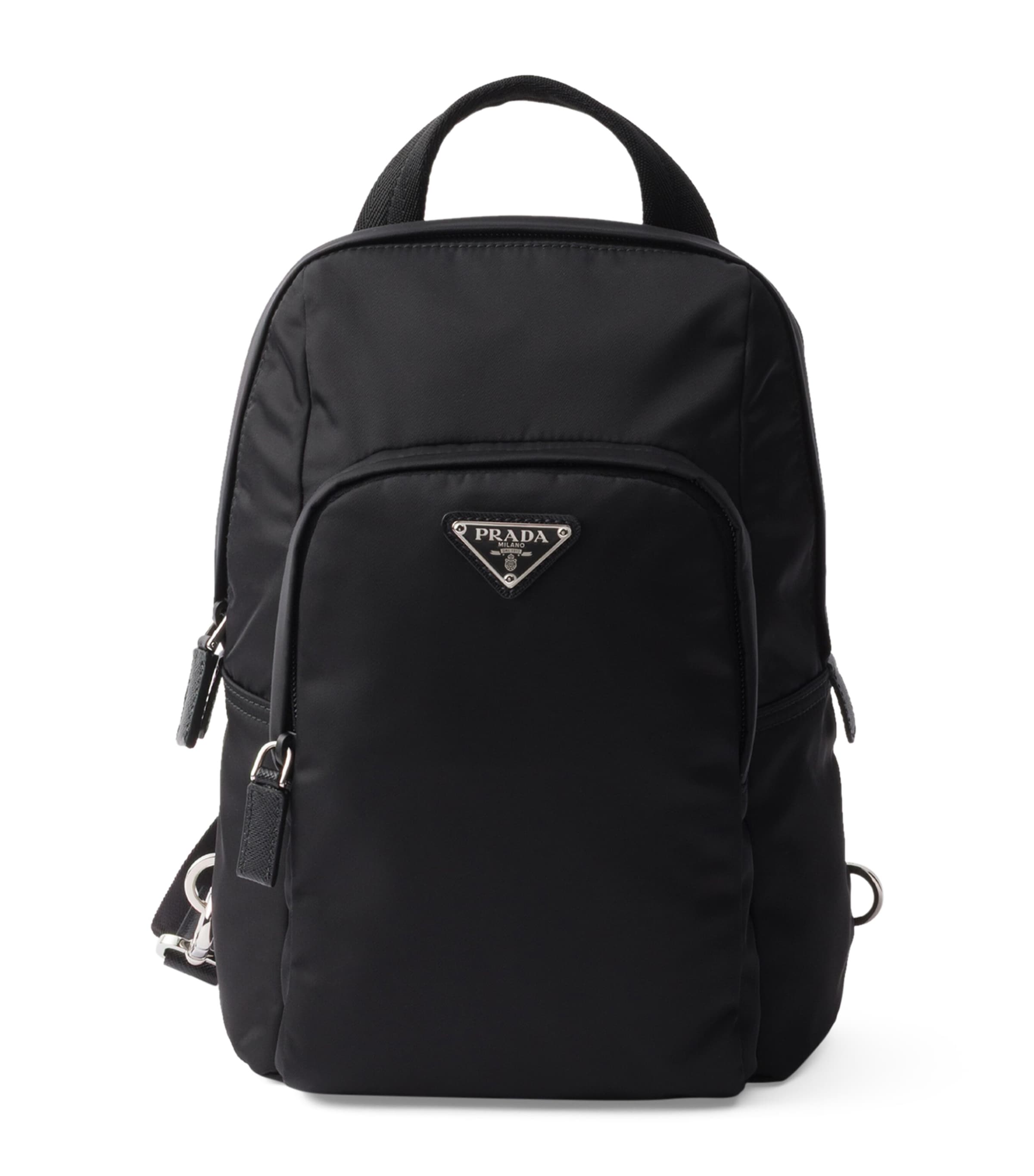 Re-Nylon and Saffiano Leather Backpack