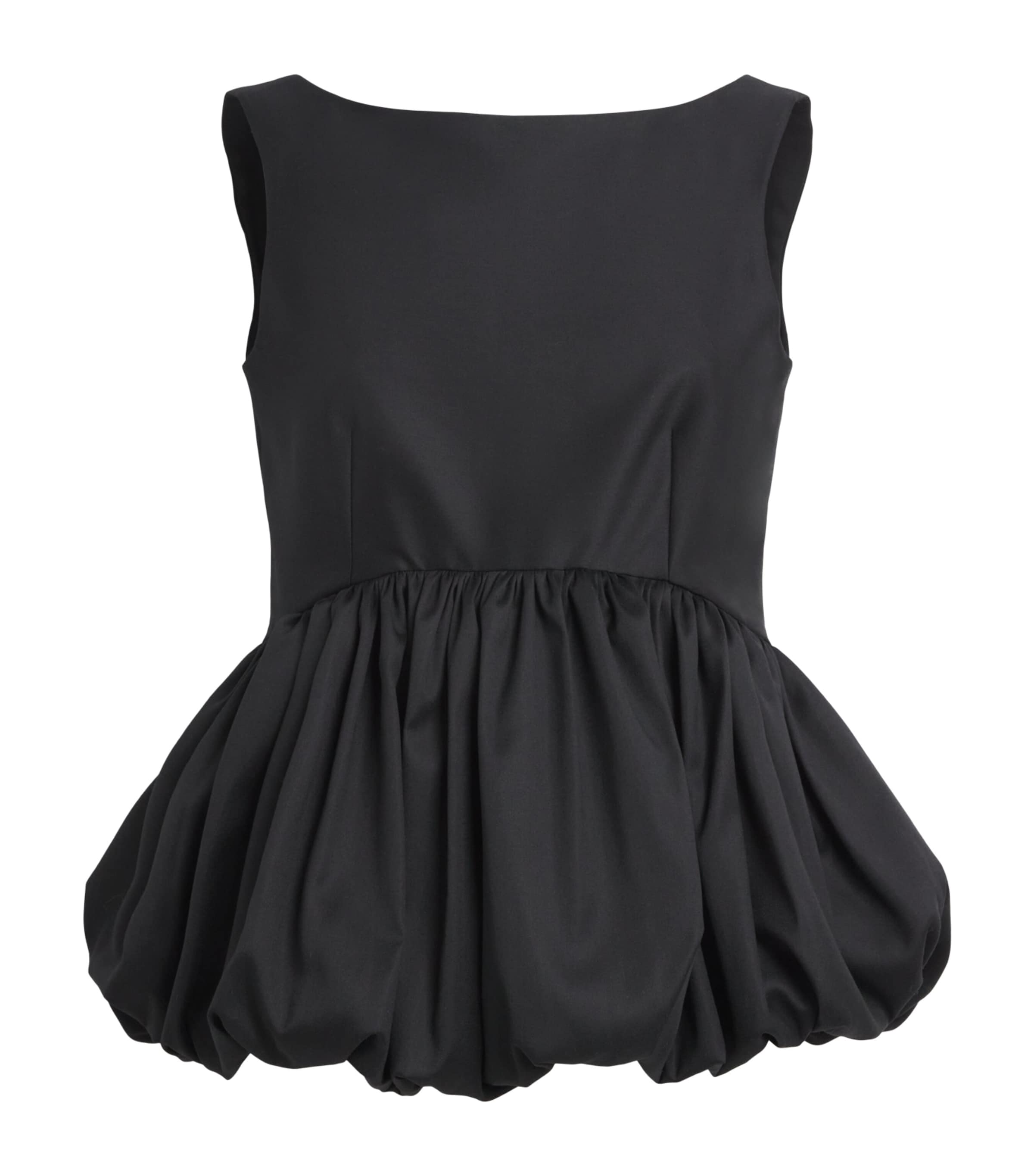 Virgin Wool-Silk Peplum Top