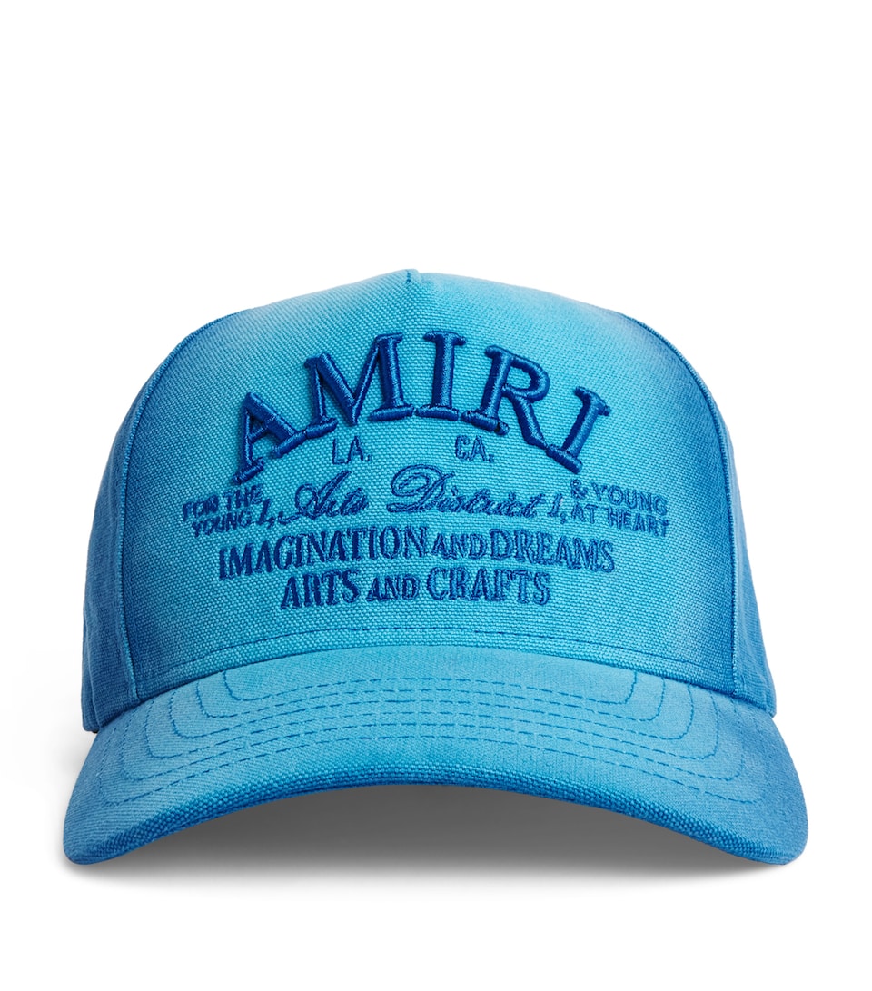 AMIRI Cotton District Logo Baseball Cap Sapphire