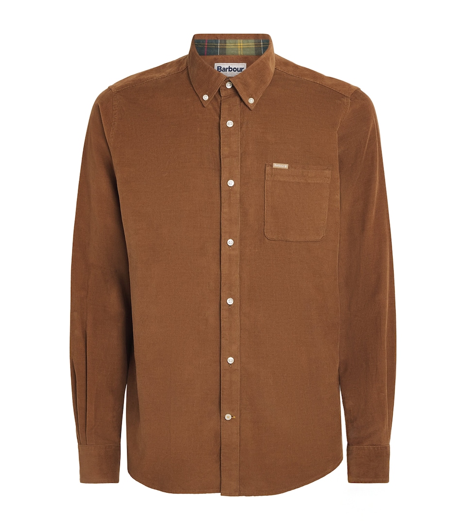 Barbour Mens Cotton Ramsey Tailored Shirt Sandstone