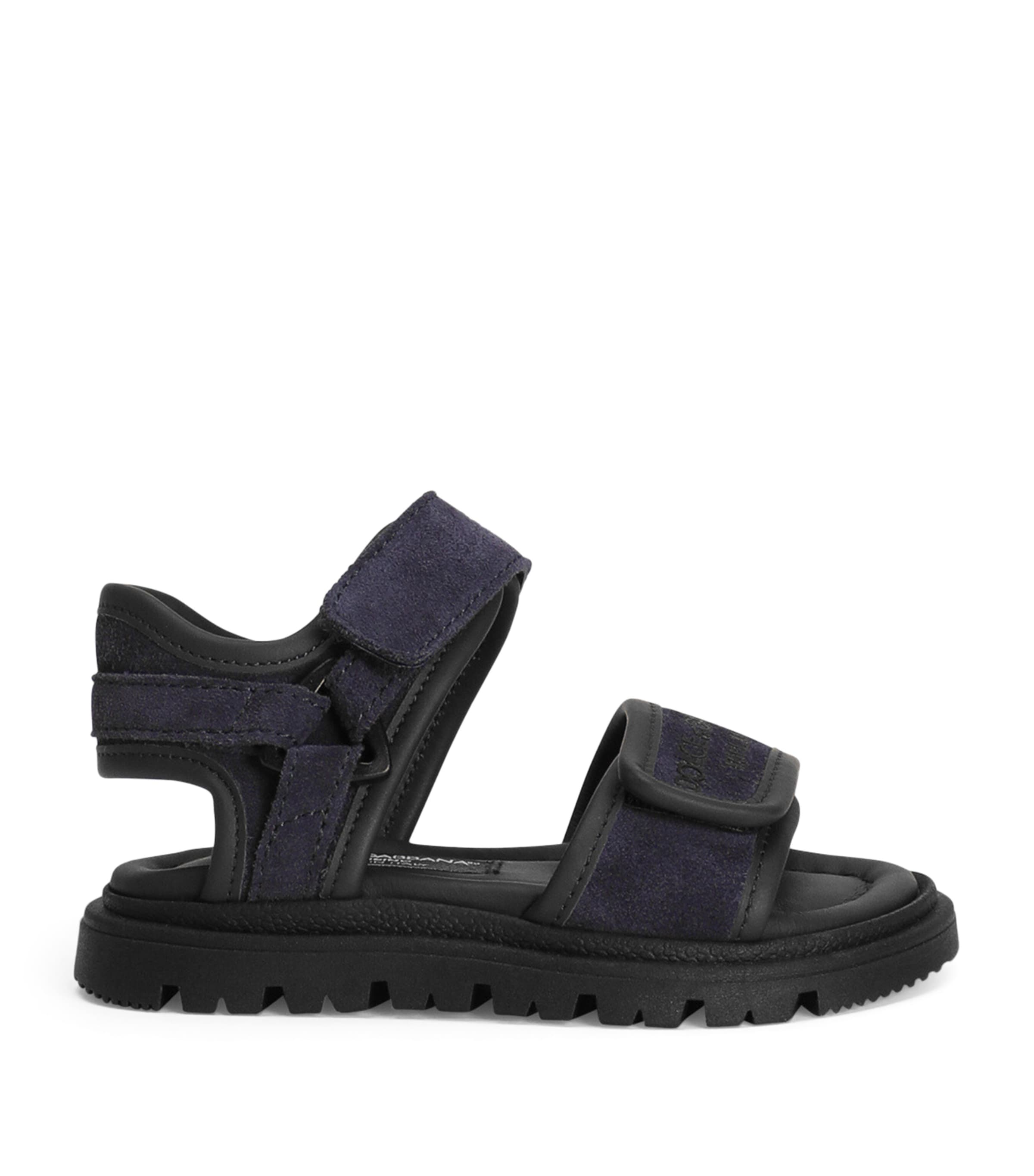 Leather Logo-Strap Sandals