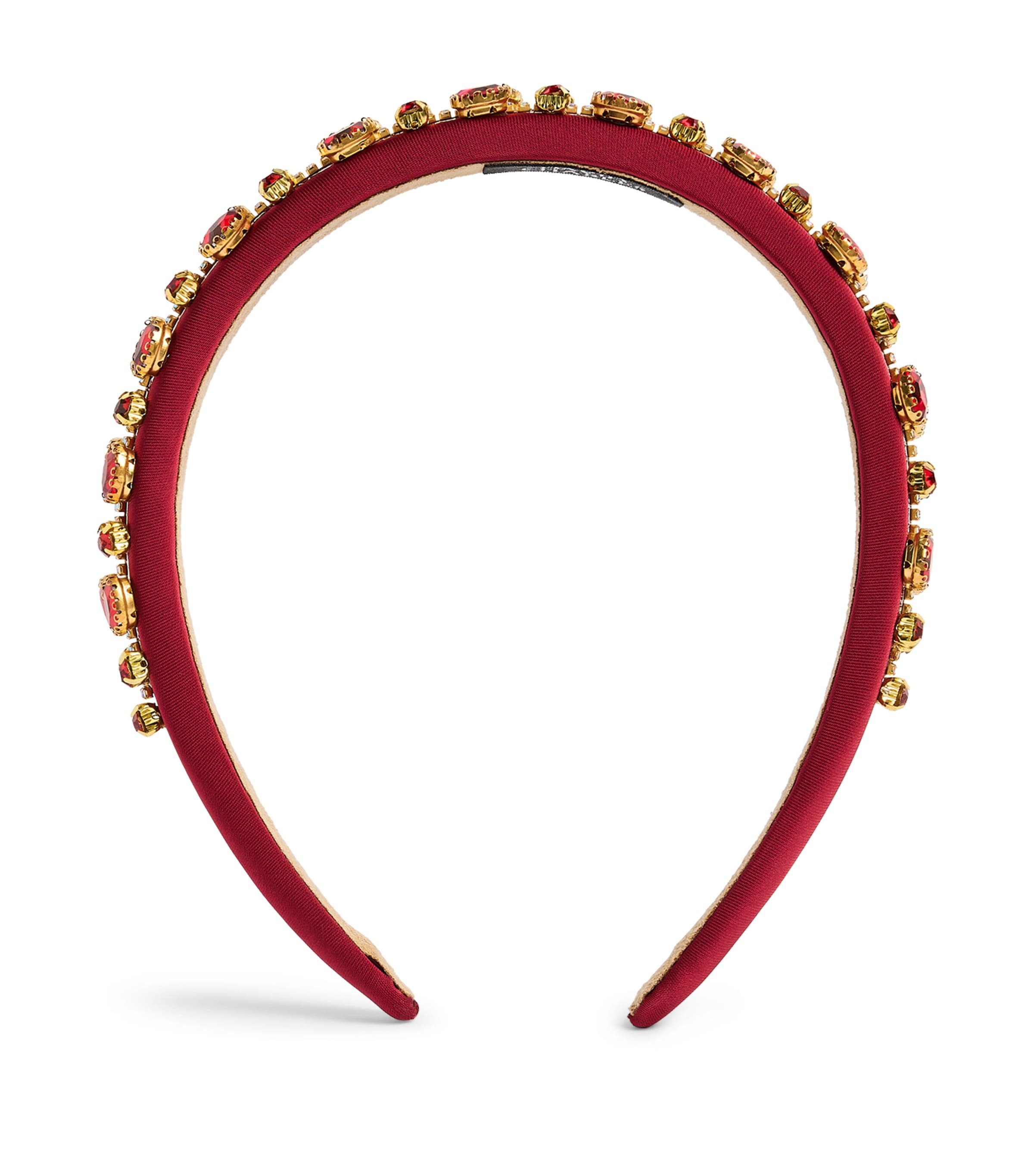 David Charles Embellished Headband D Red
