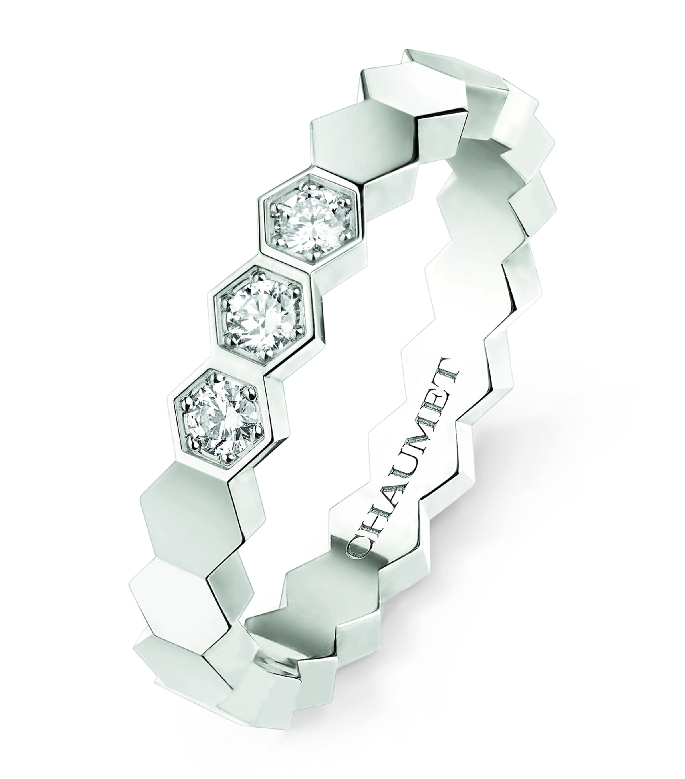 White Gold and Diamond Bee de Chaumet Ring