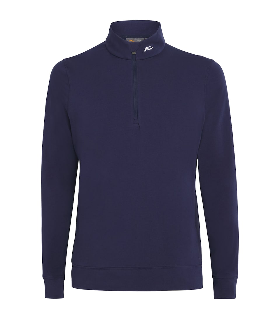 Pima Cotton Hollow Half-Zip Top