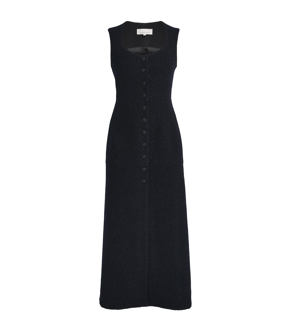 Tweed Metallic Midi Dress