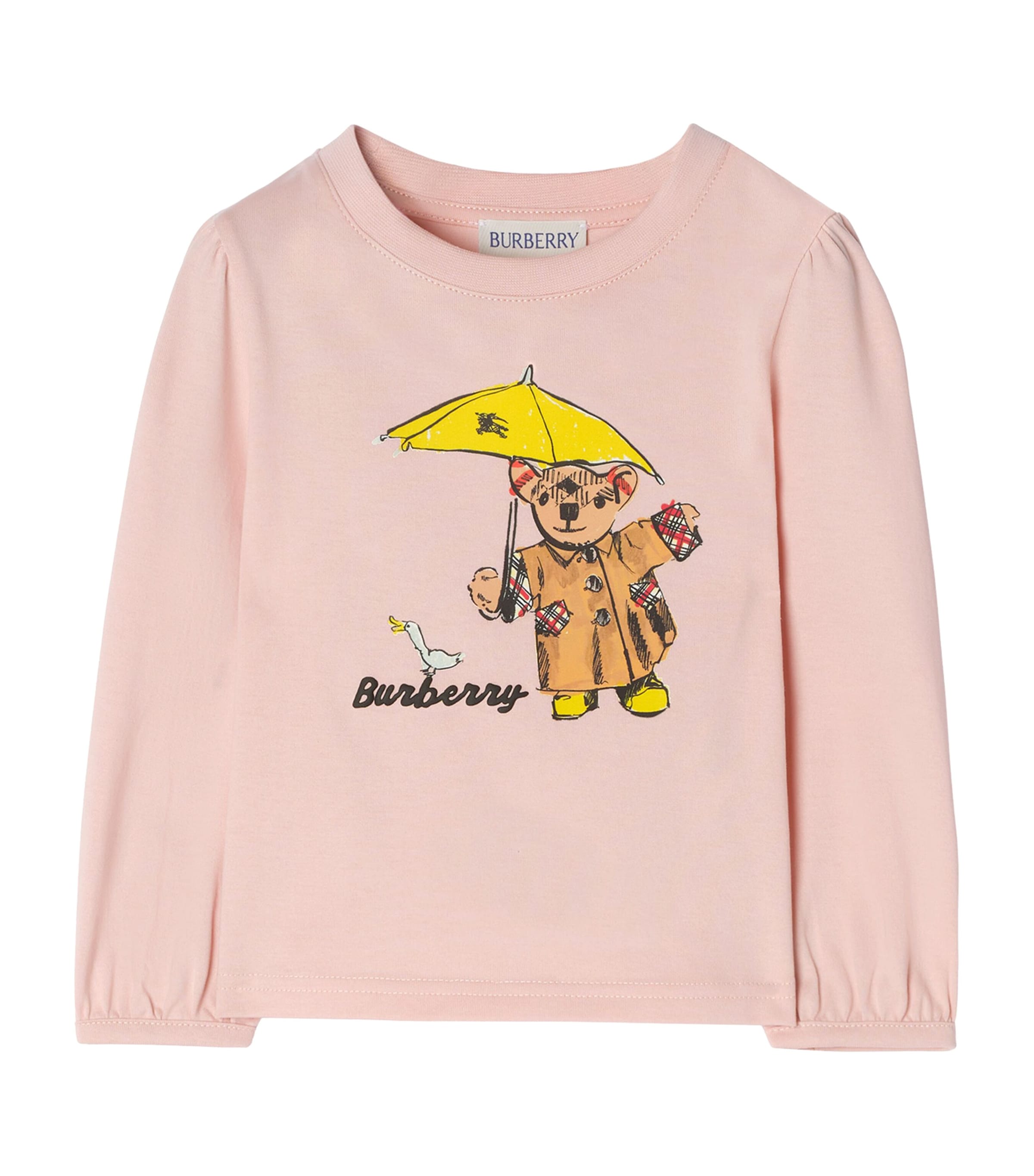 Burberry Kids Cotton Thomas Bear Long-Sleeve T-Shirt (6-36 Months) Bouquet