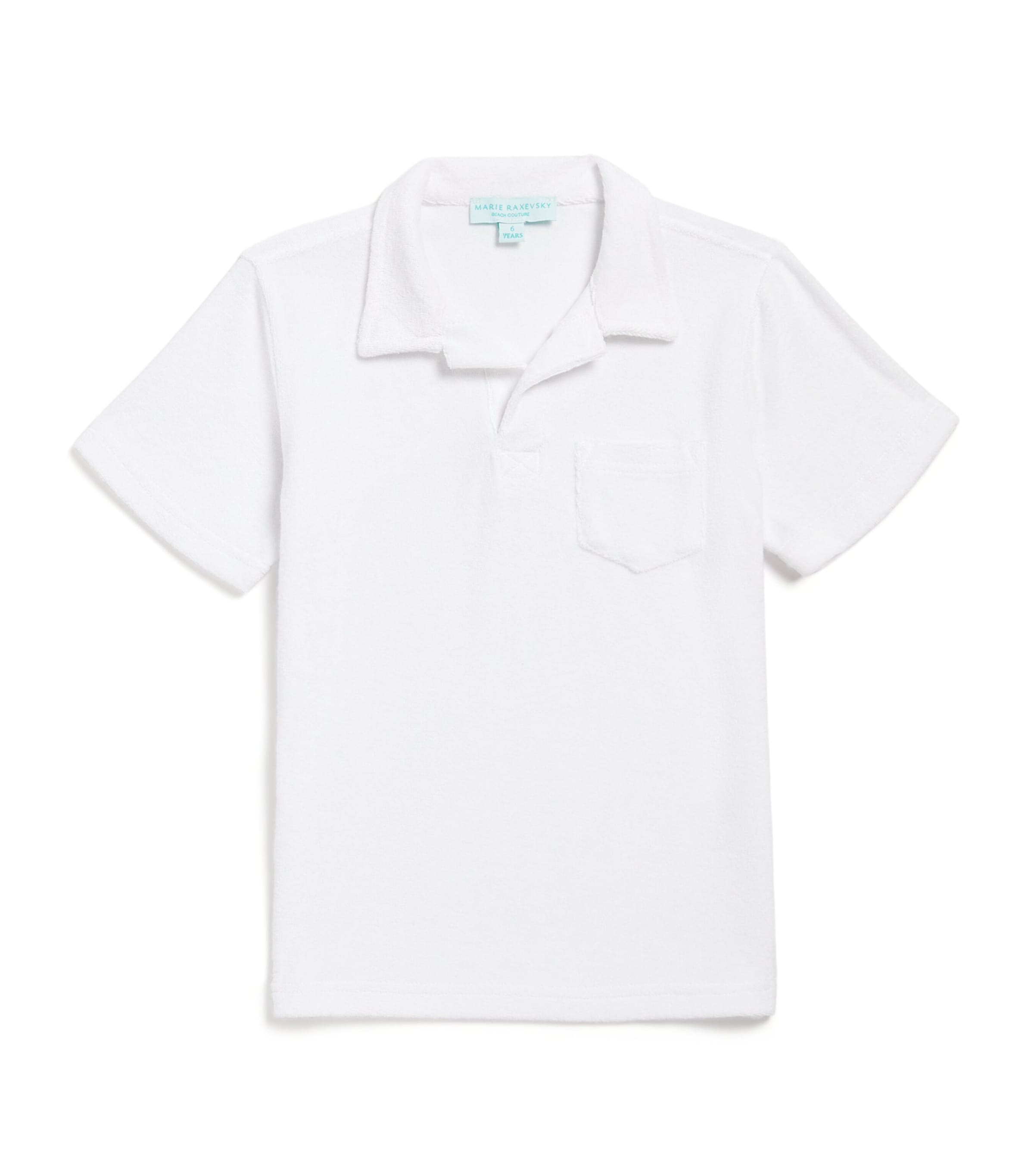 MARIE RAXEVSKY Terry Polo Shirt (2-12 Years) White