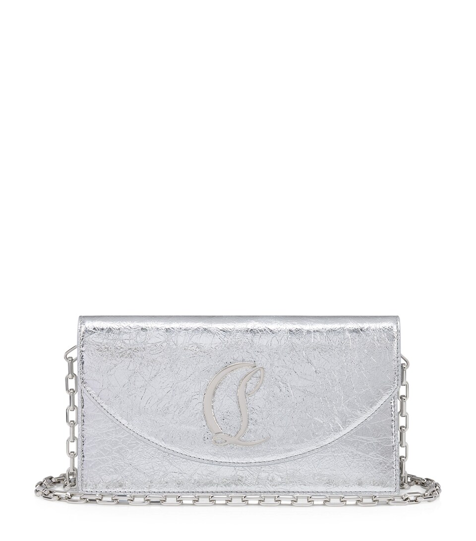 Loubi54 Metallic Leather Clutch Bag