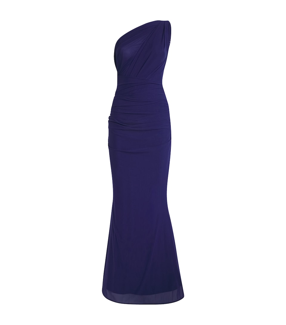 Gathered Tulle Maxi Dress