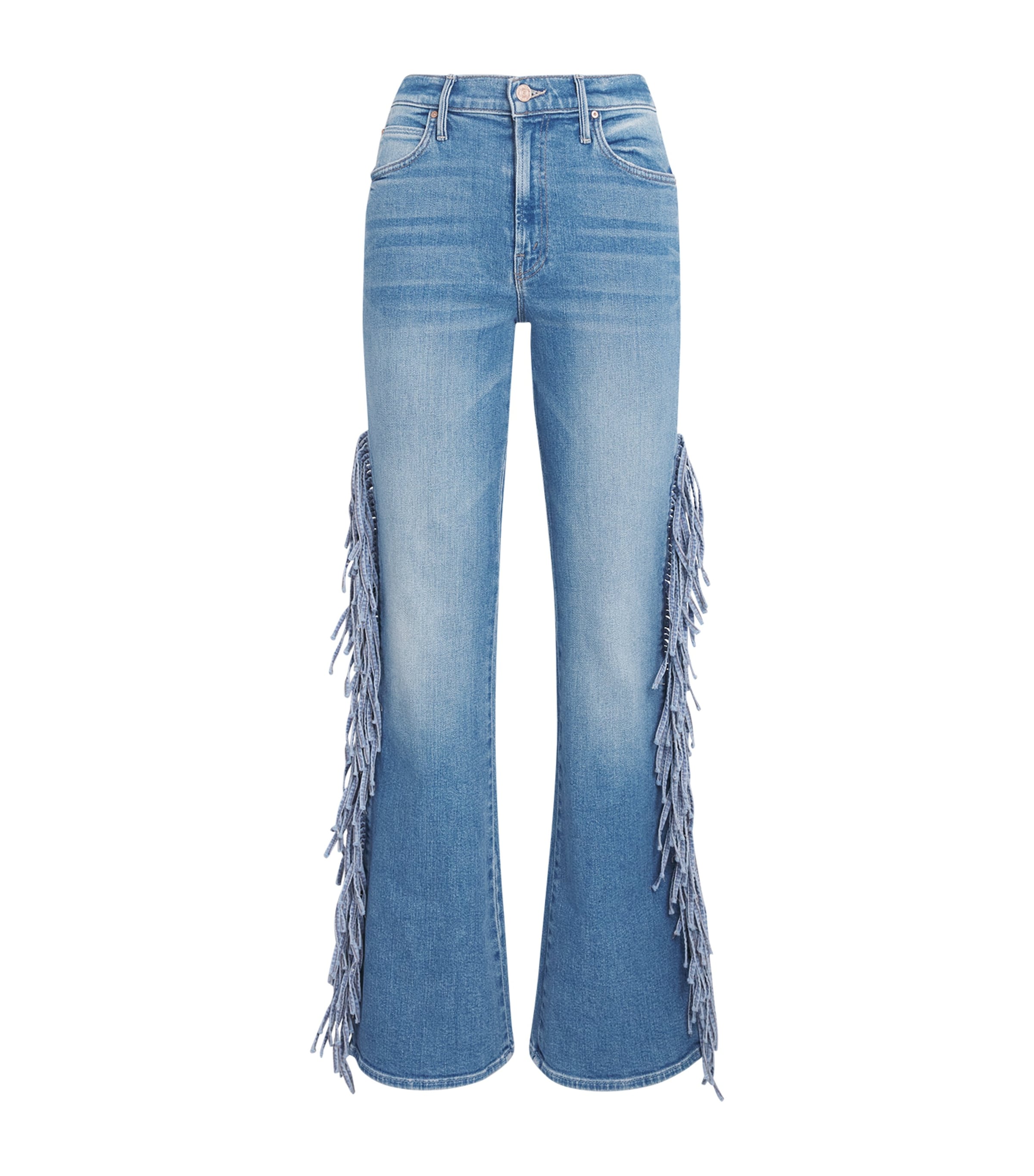MOTHER Womens Fringe Desperado Sneak High-Rise Bootcut Jeans Saddle Up