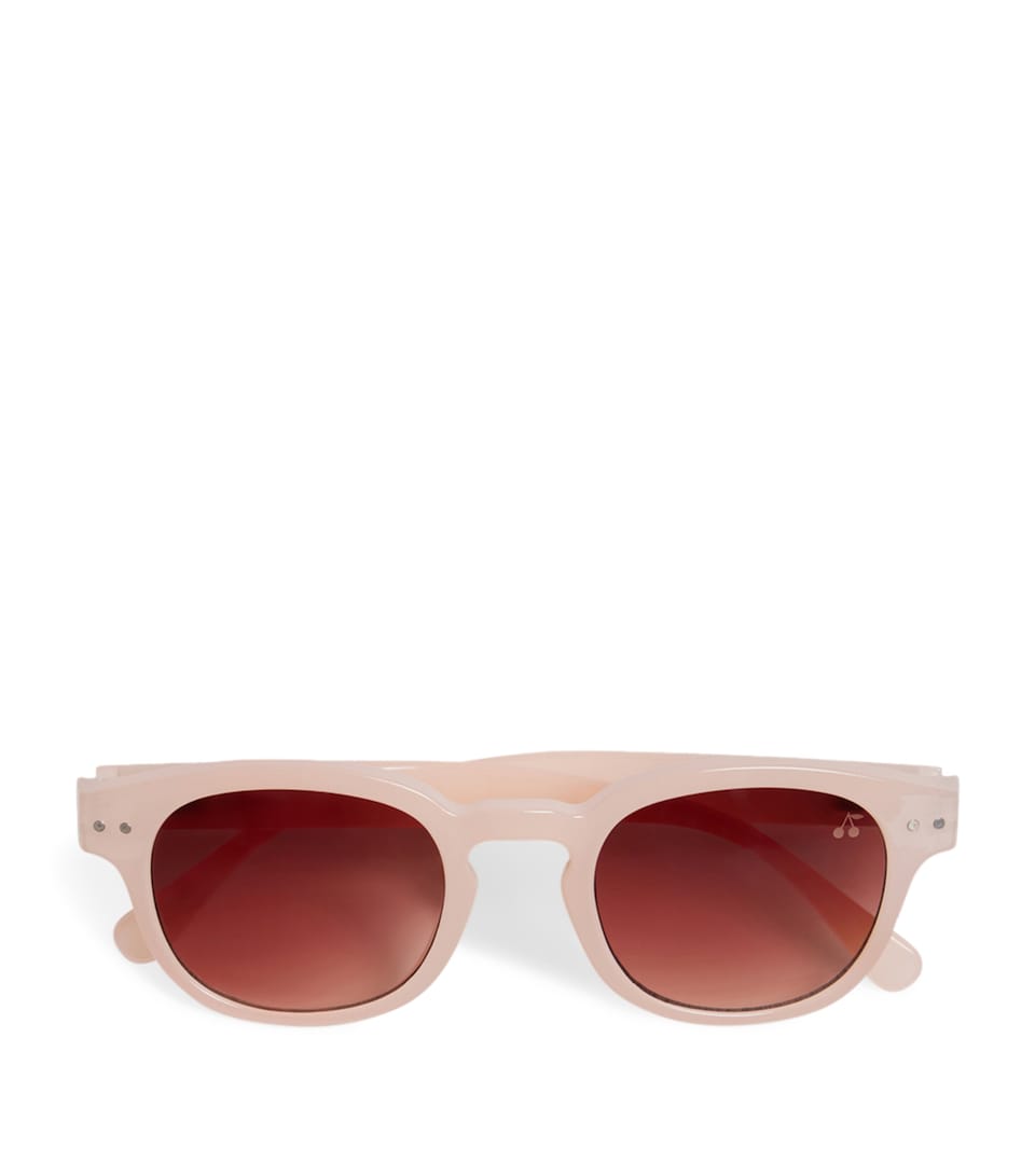 Cherry-Detail Square Sunglasses