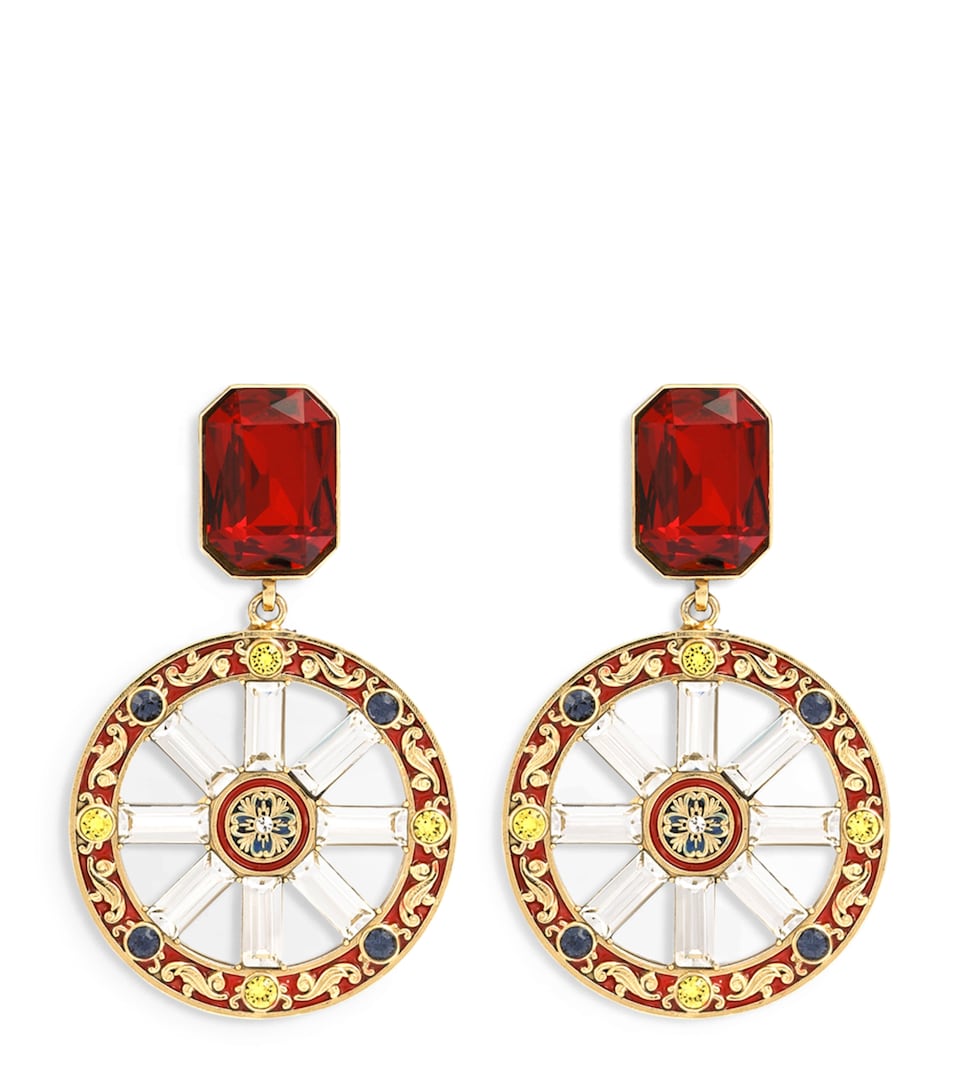 Dolce&Gabbana Carretto Wheel Clip-On Earrings Multicoloured