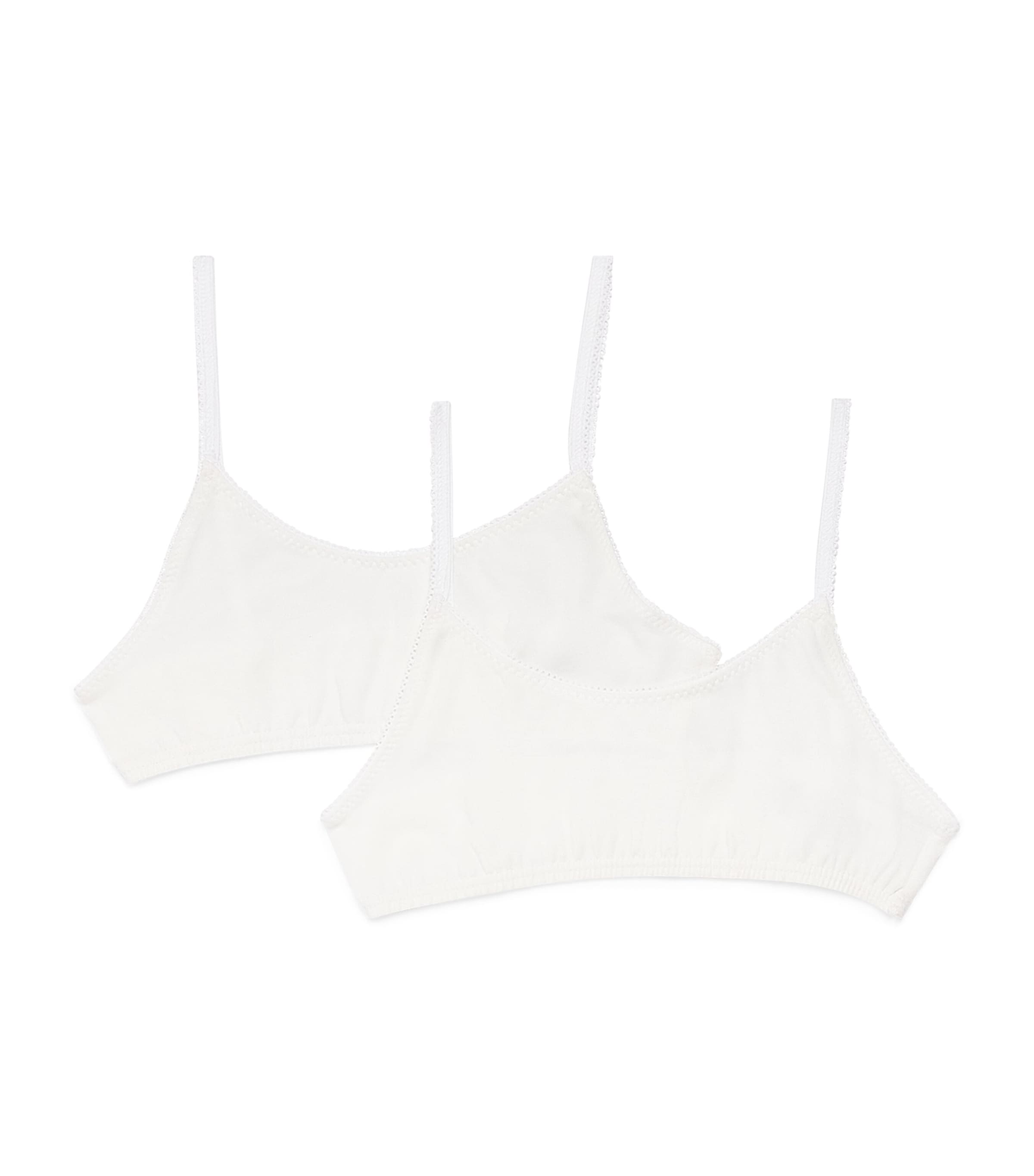 Petit Bateau Pack of 2 Stretch-Cotton Bralettes (8-14 Years) Multi