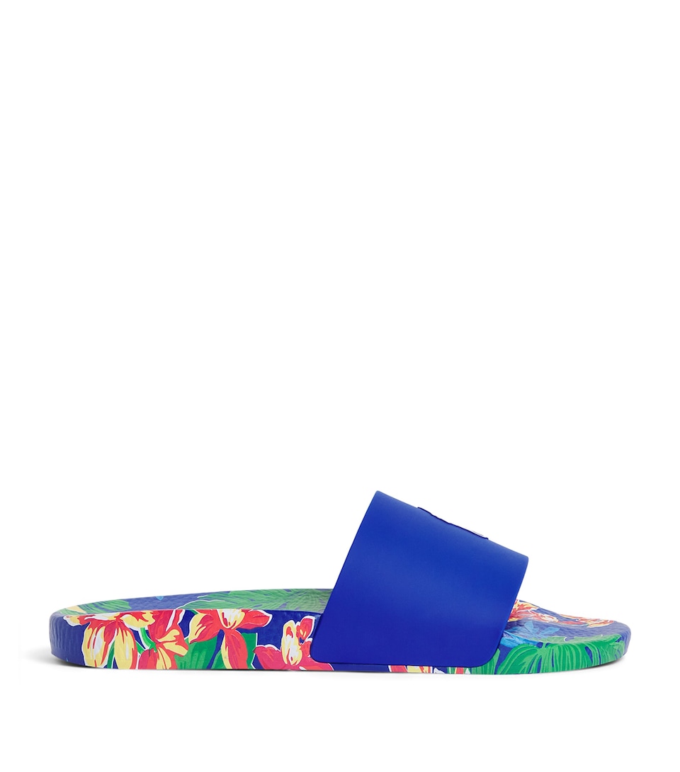 Polo Ralph Lauren Tropical Polo Pony Slides Tropical Royal