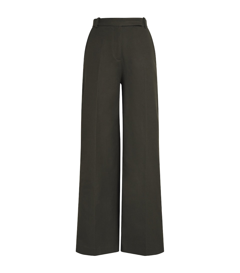 Gabardine Yukio Wide-Leg Trousers