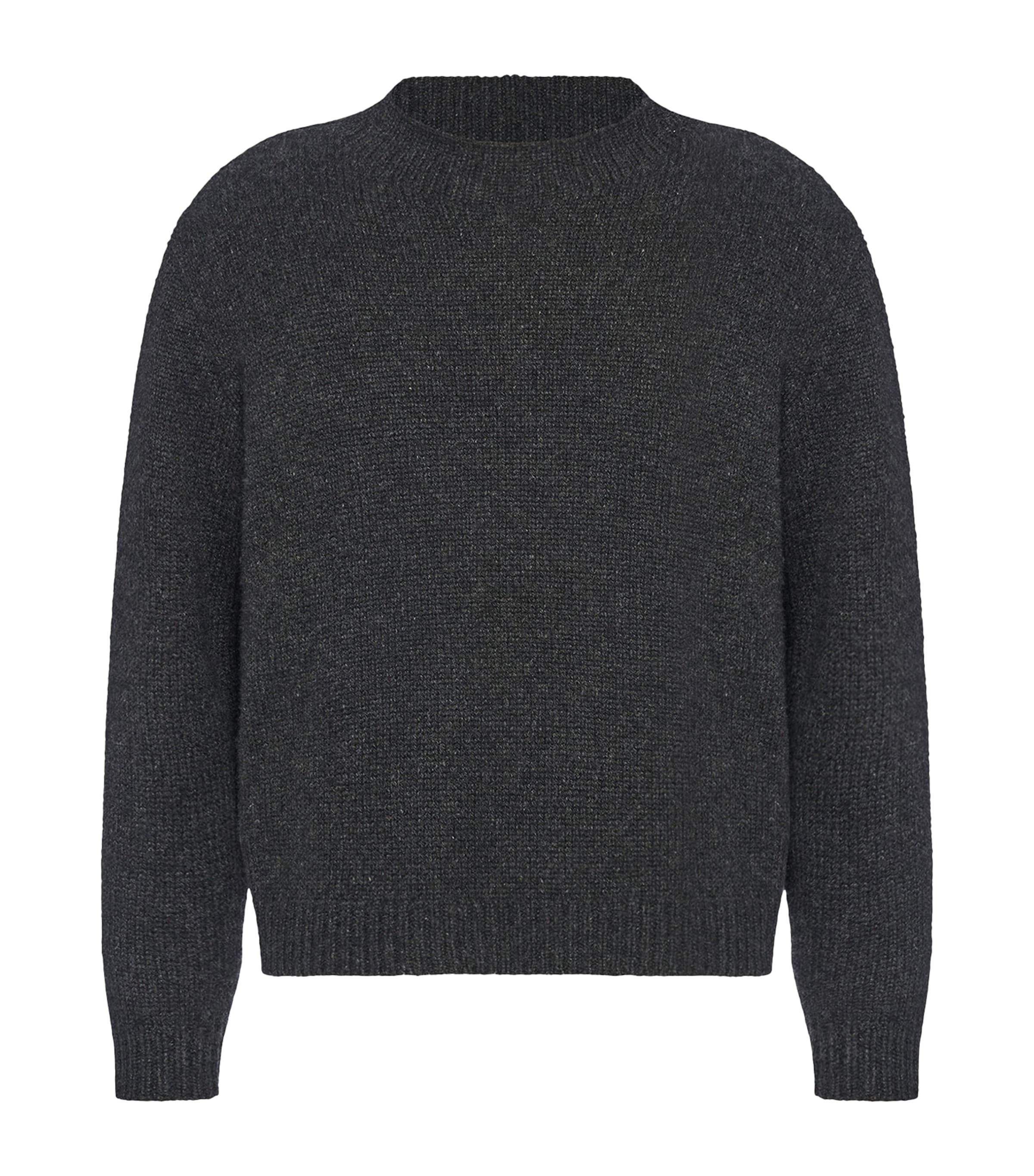 The Row Mens Markhim Cashmere Sweater Charcoal Melange