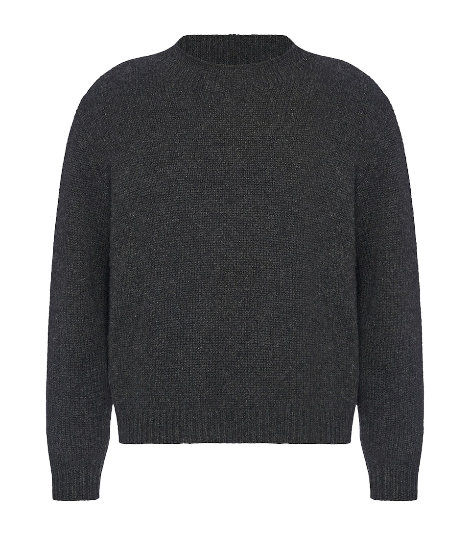 The Row Mens Markhim Cashmere Sweater Charcoal Melange