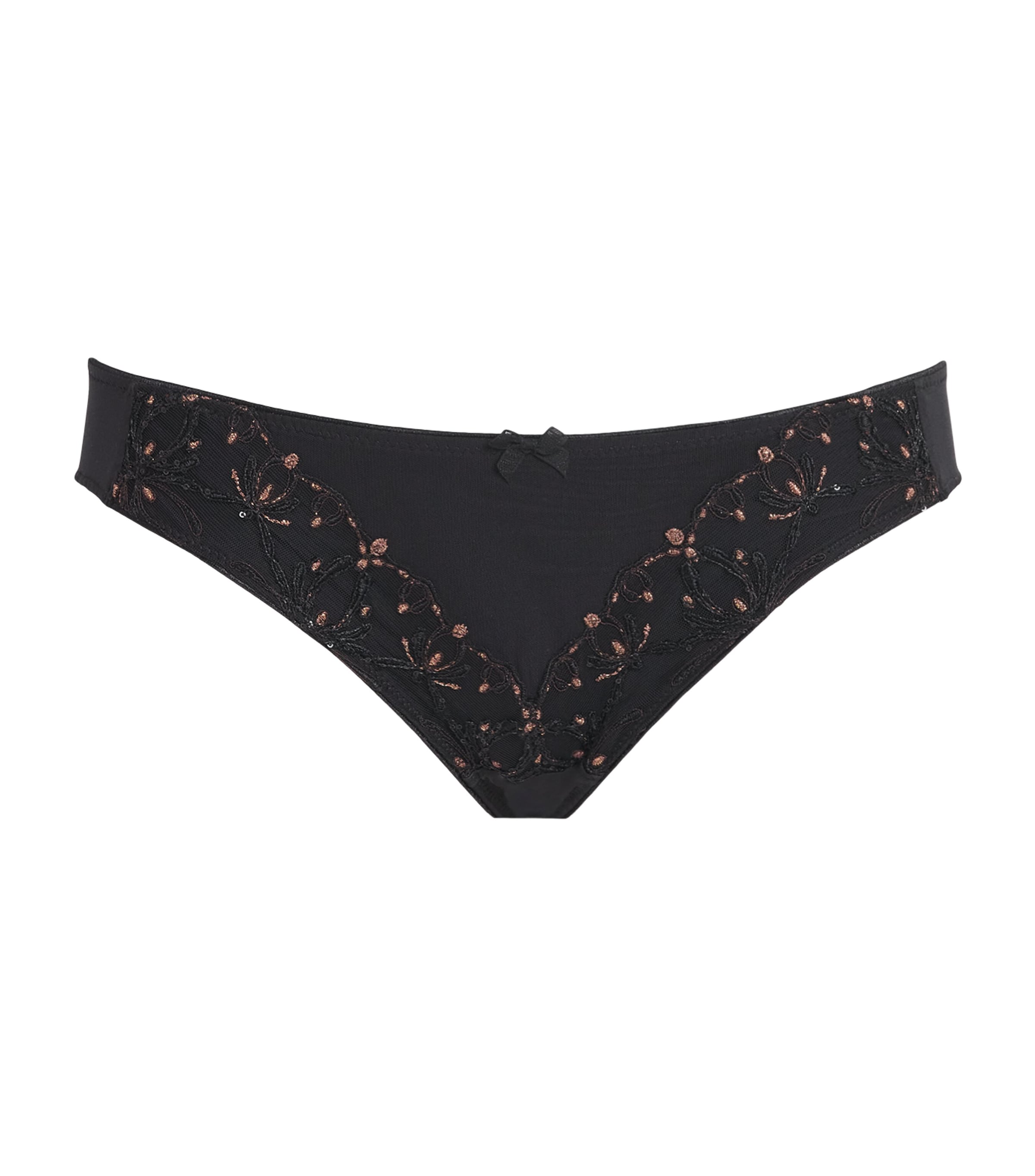 Chantelle Womens Champs Elysées Brazilian Briefs Dazzling Black