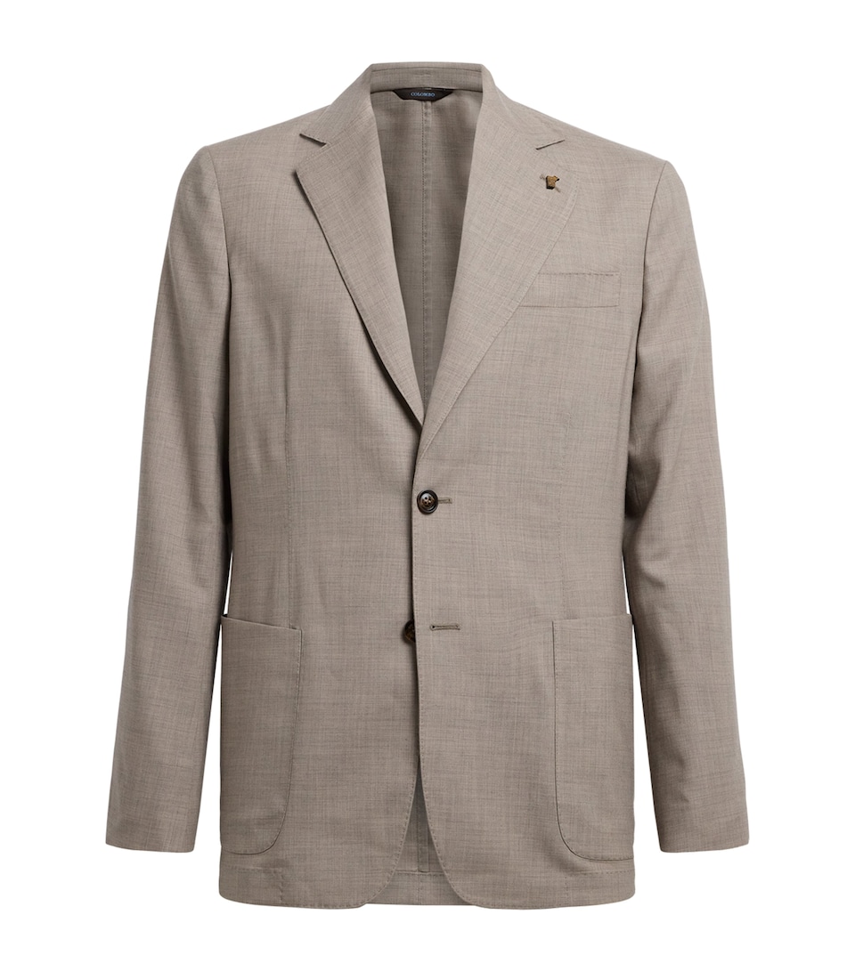 Colombo Mens Cashmere 4.0 Robert Blazer Beige Melange