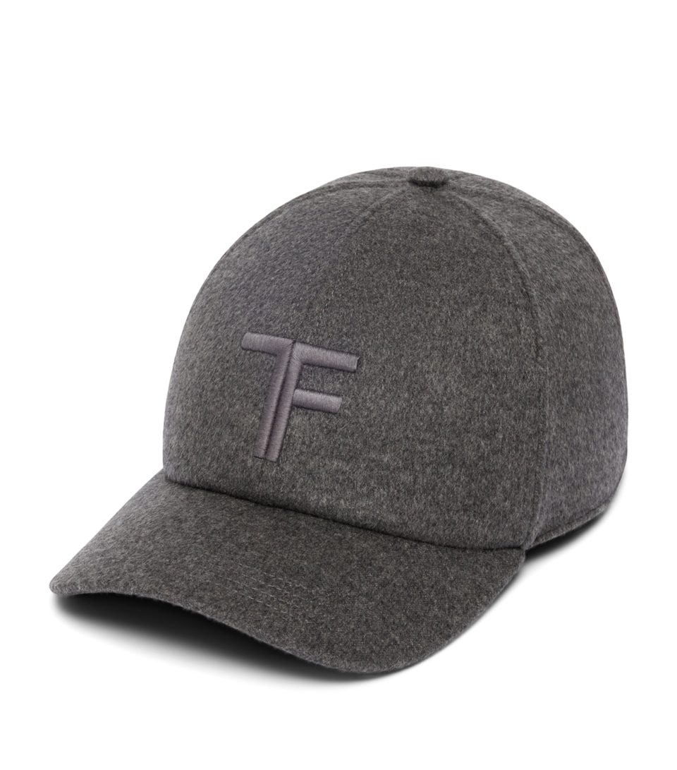 TOM FORD Cashmere Logo Baseball Cap Tay