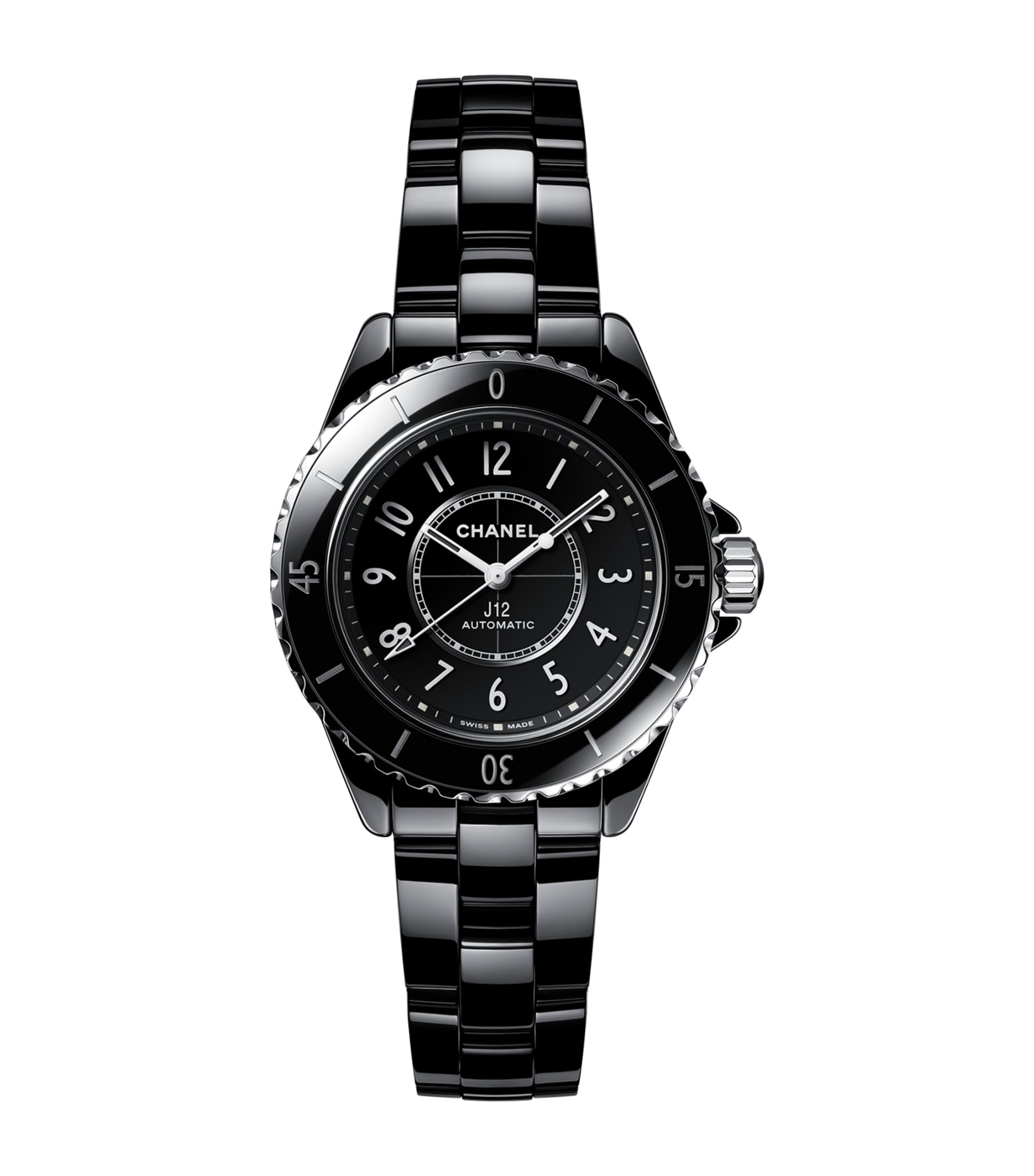CHANEL Ceramic and Steel J12 Calibre 12.2 Watch 33mm Black