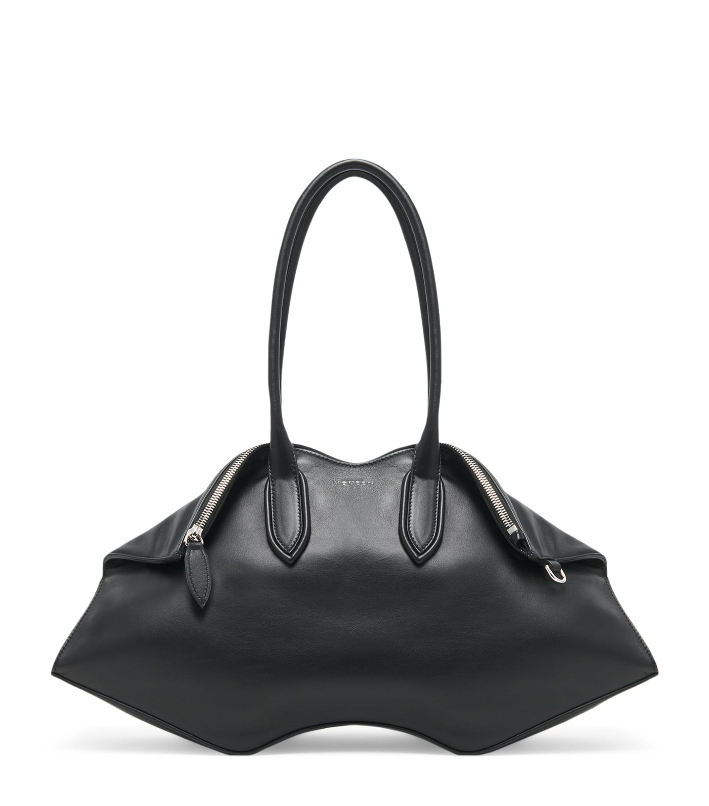 Leather Manta Top-Handle Bag