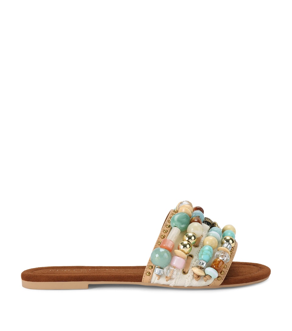 Kurt Geiger London Beaded Southbank Sandals Cream Comb