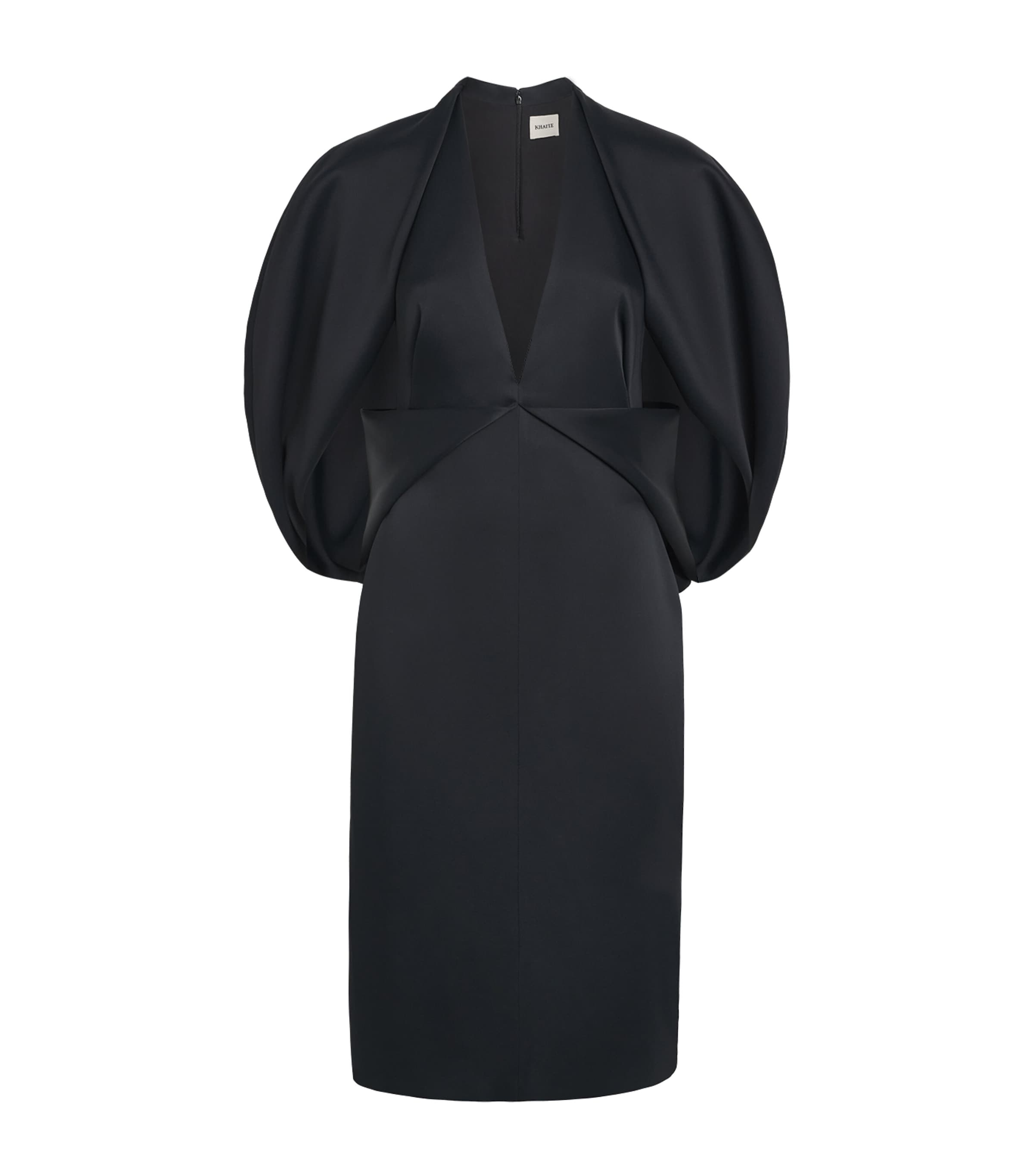 Khaite Womens Satin Dakota Mini Dress Black