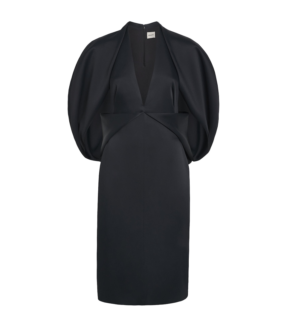 Khaite Womens Satin Dakota Mini Dress Black