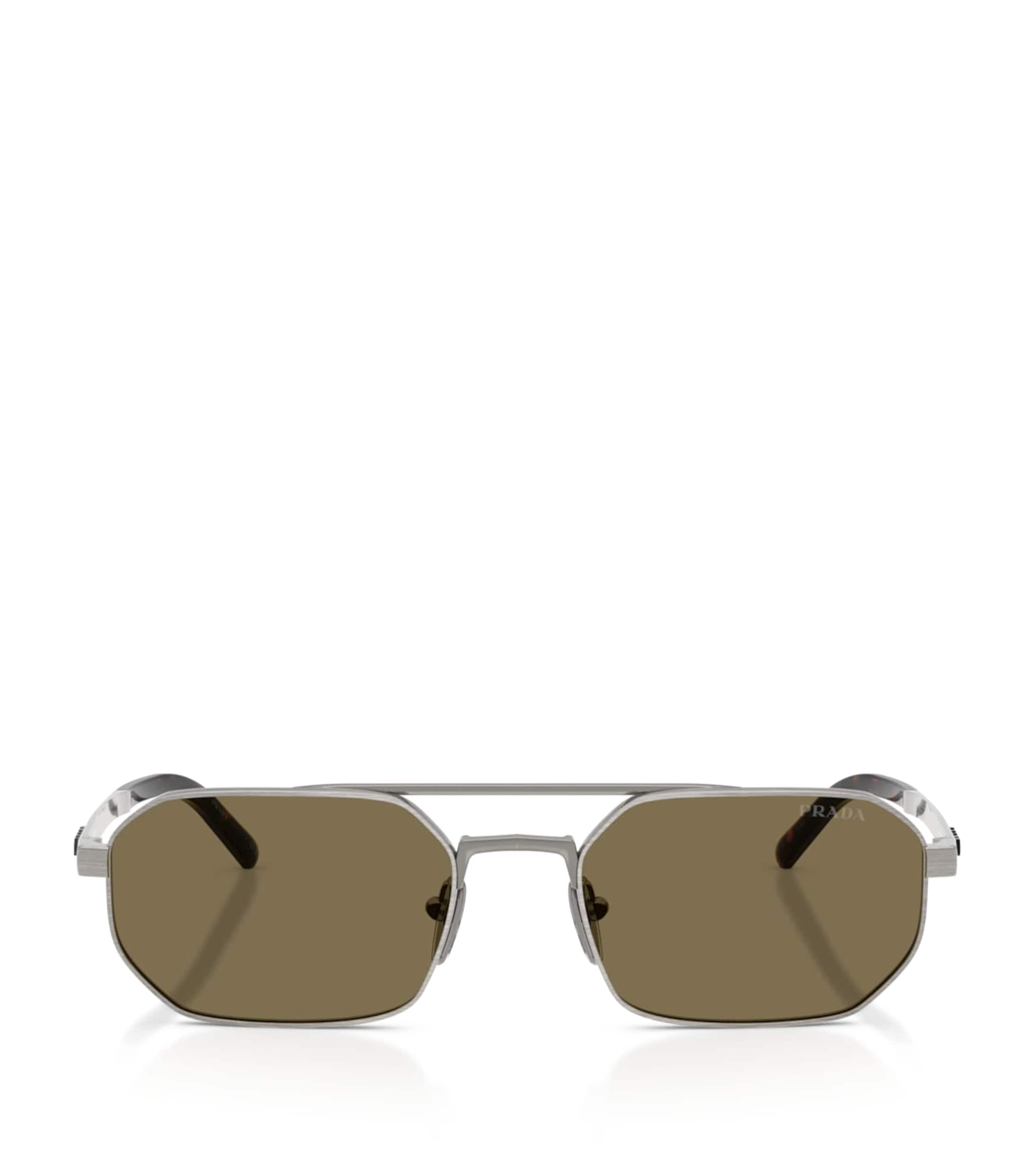 Prada Metal Irregular Sunglasses Grey