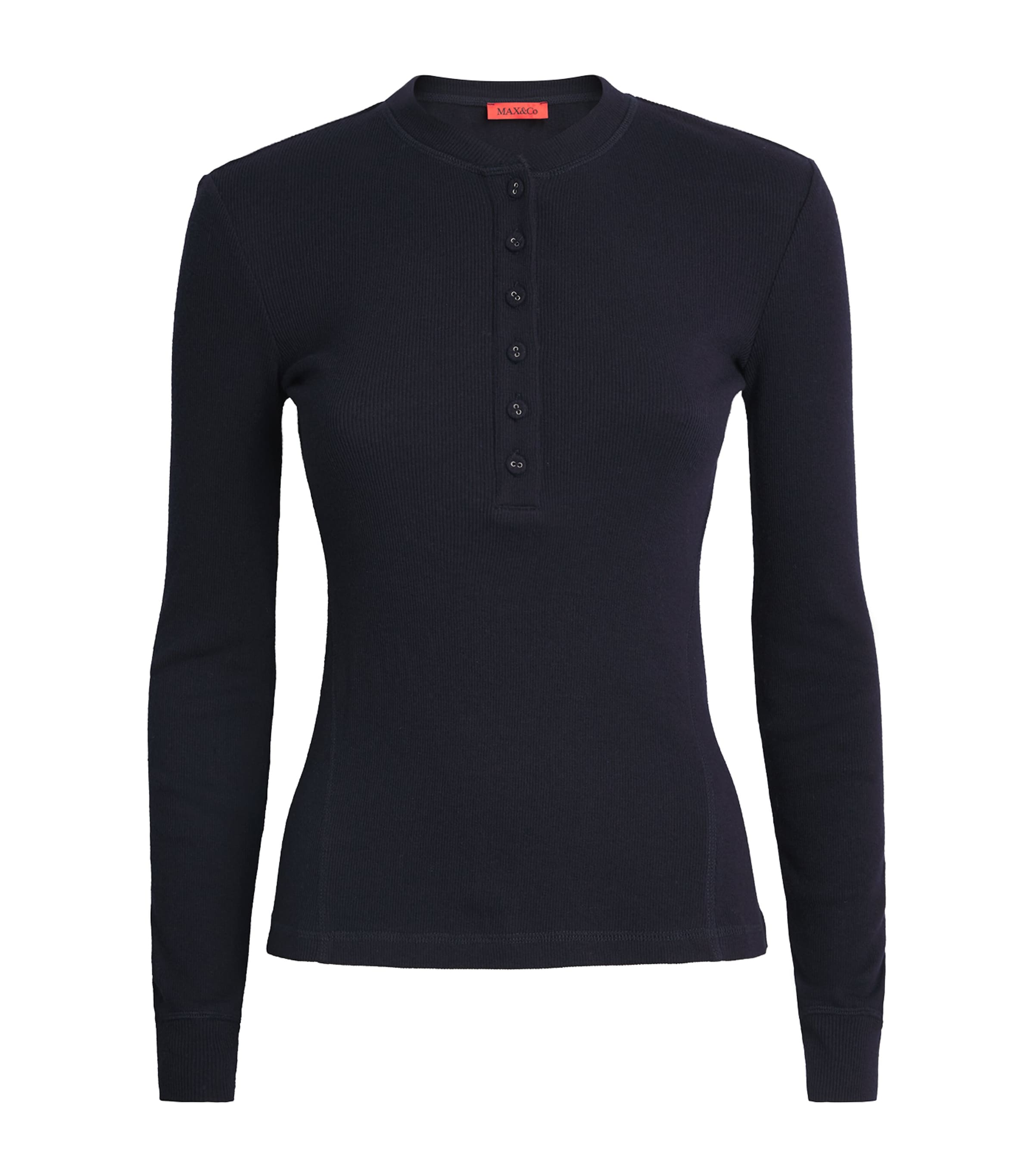 Long-Sleeve Henley Top