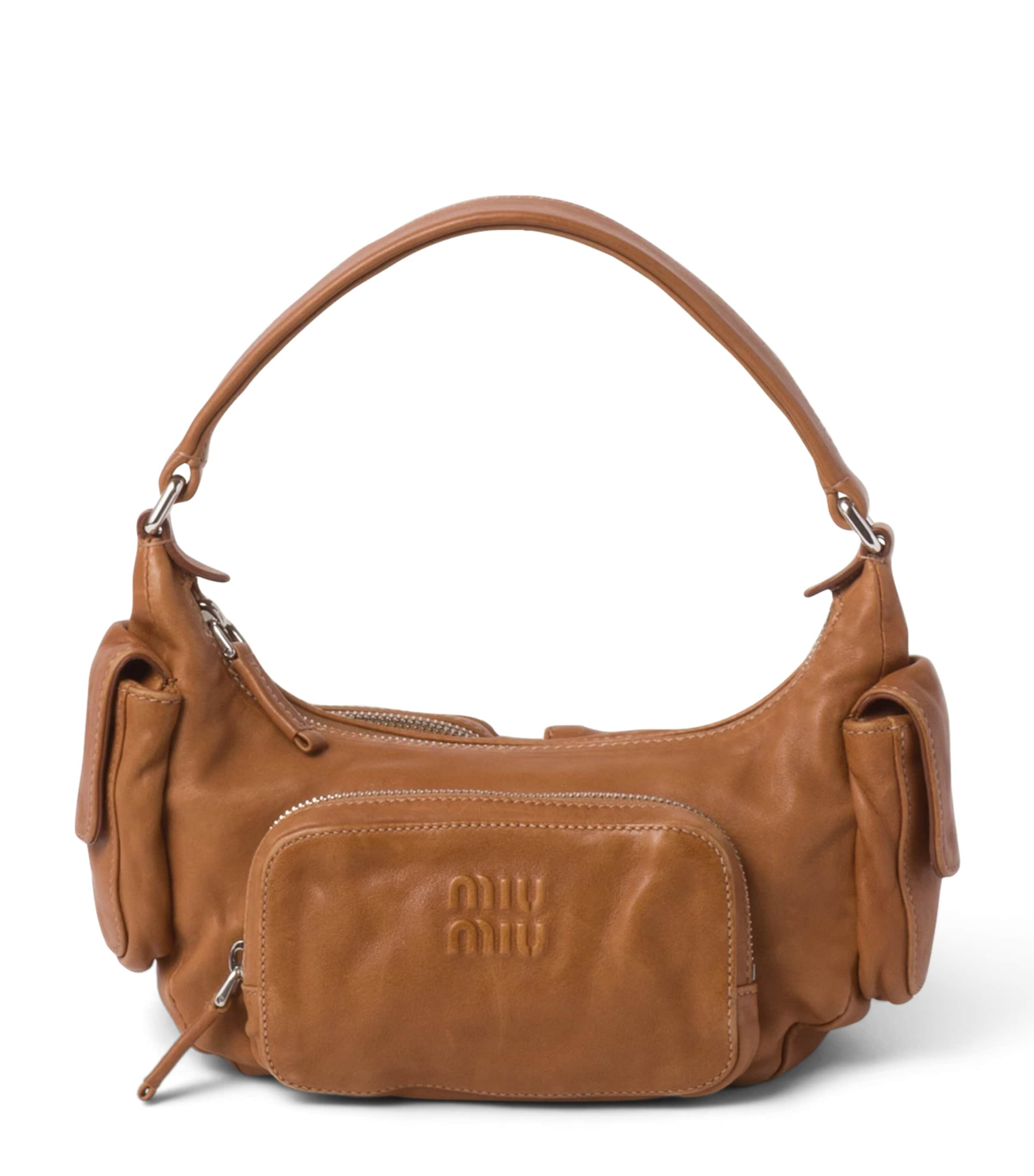Miu Miu Nappa Leather Pocket Shoulder Bag