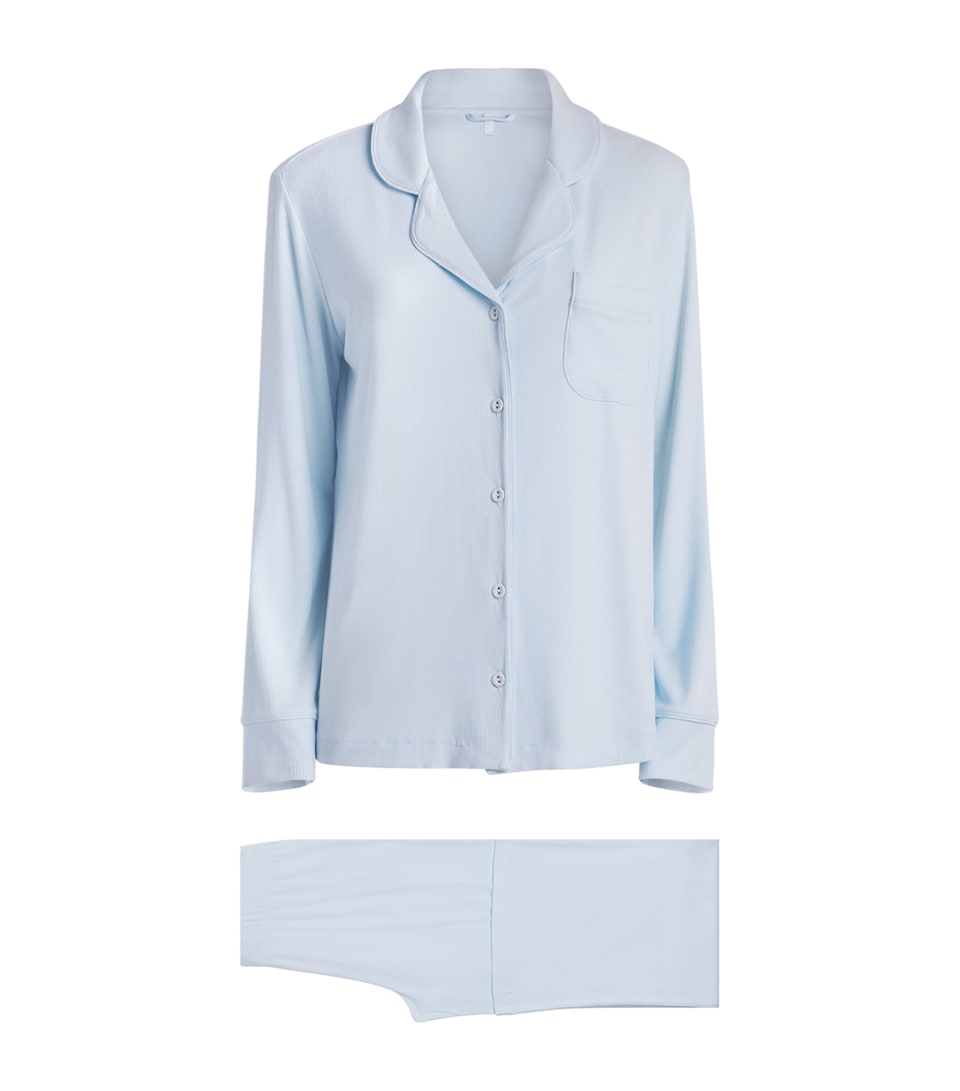Skims Womens Soft Lounge Pyjama Set Baby Blue