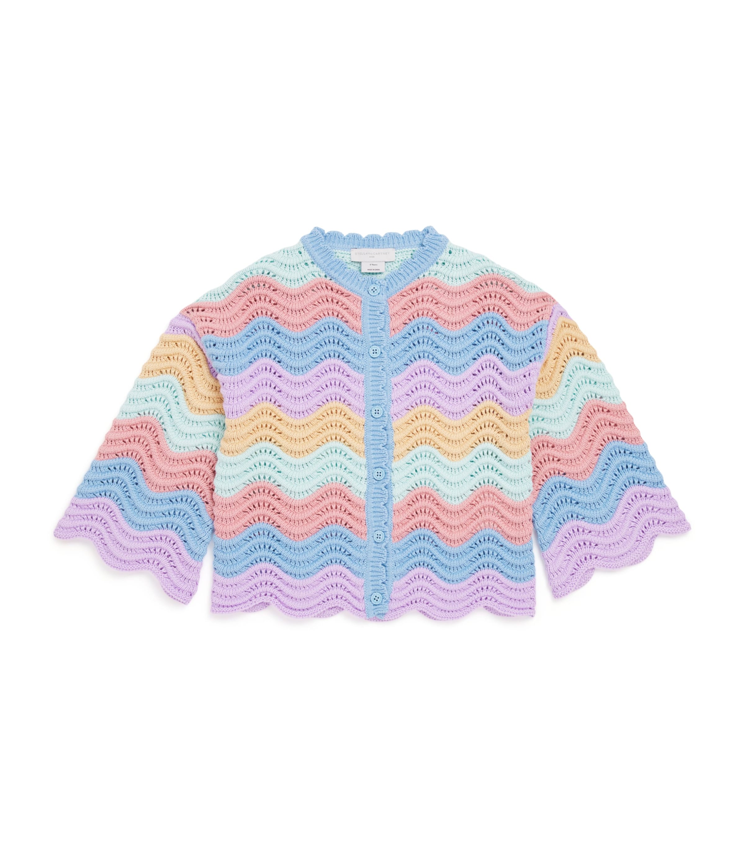 Cotton Scallop-Hem Cardigan (2-12 Years)