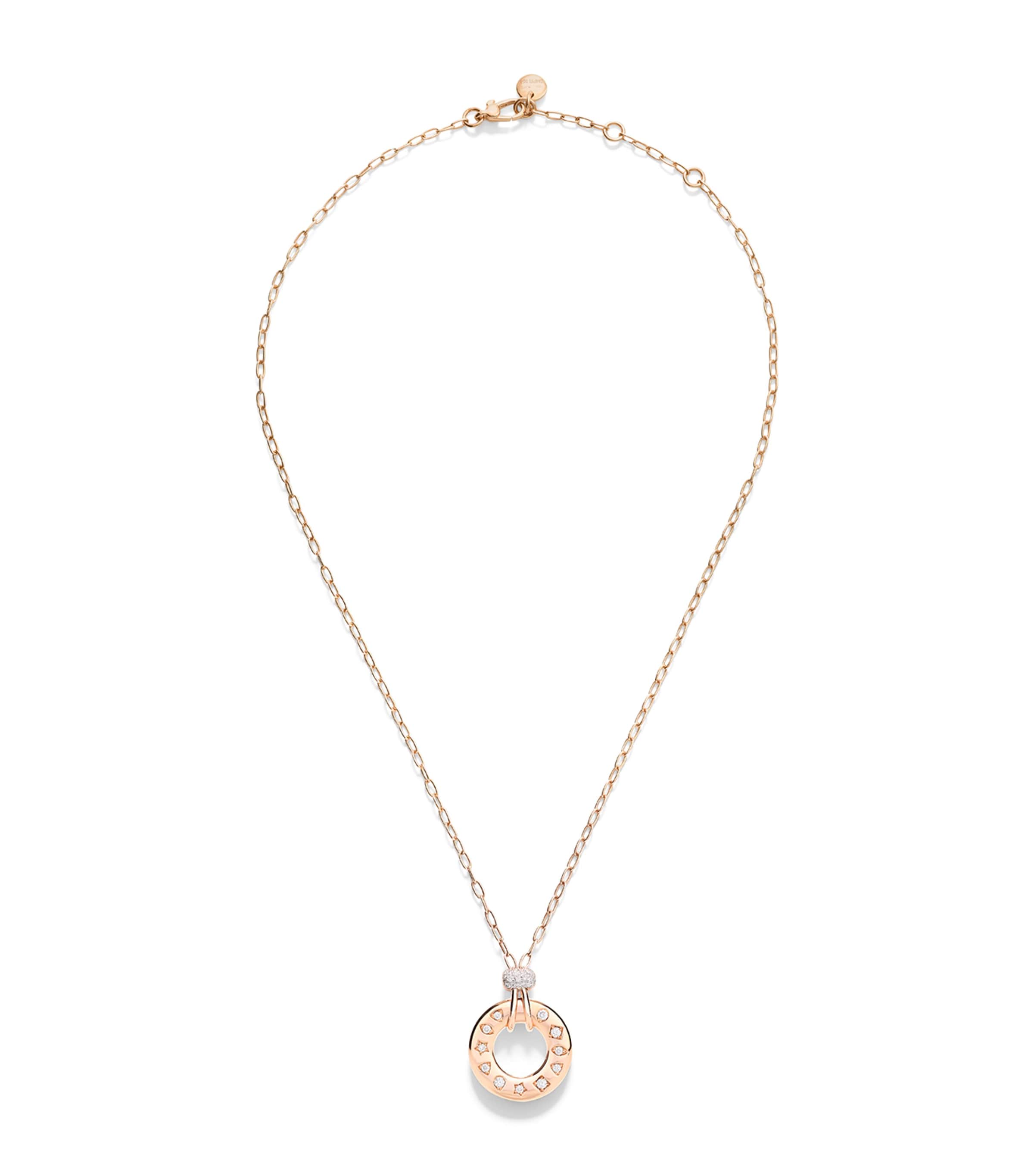 Rose Gold and Diamond Iconica Pendant Necklace