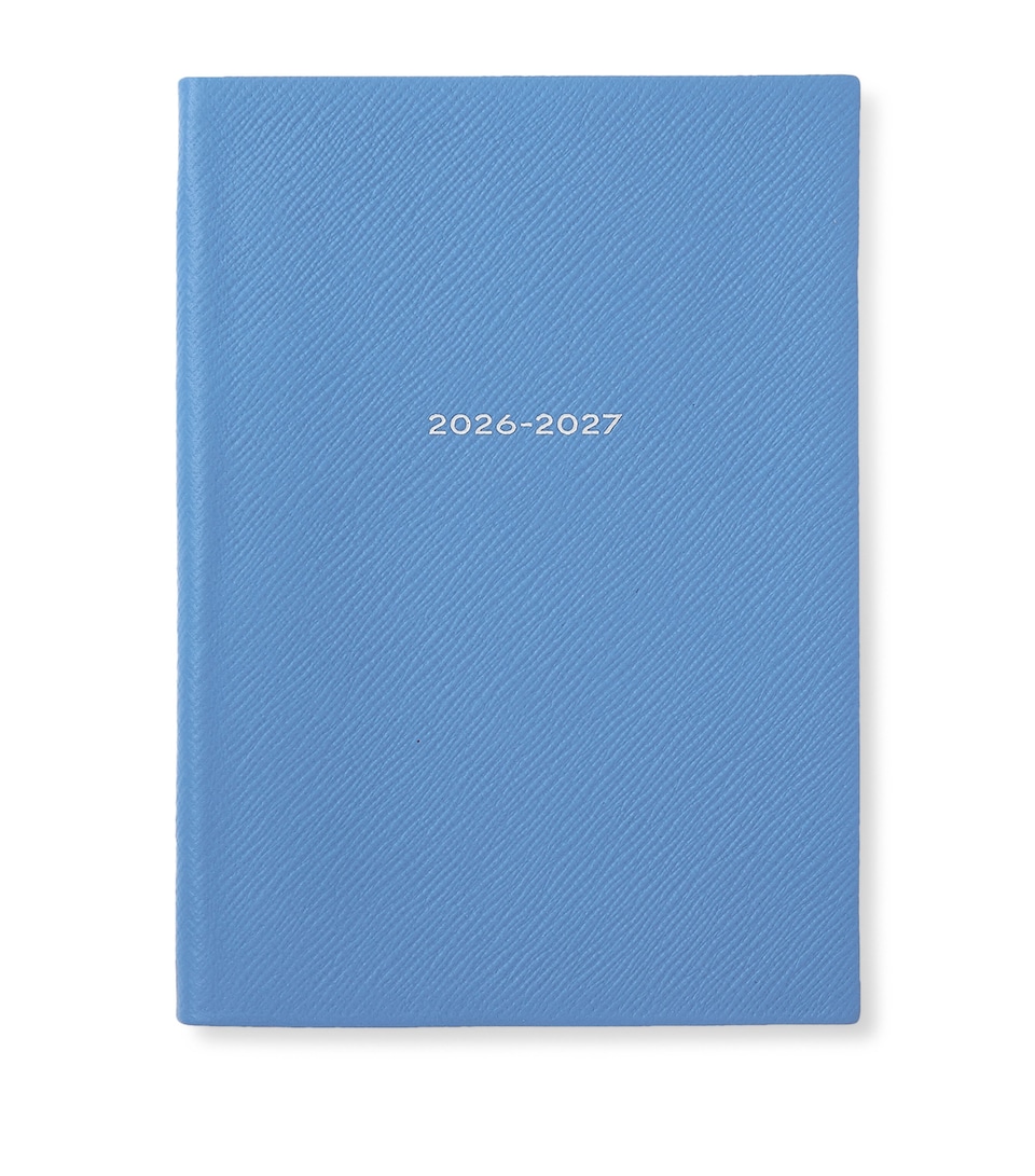 Smythson Leather Soho Weekly Diary 2026-2027 N Blue