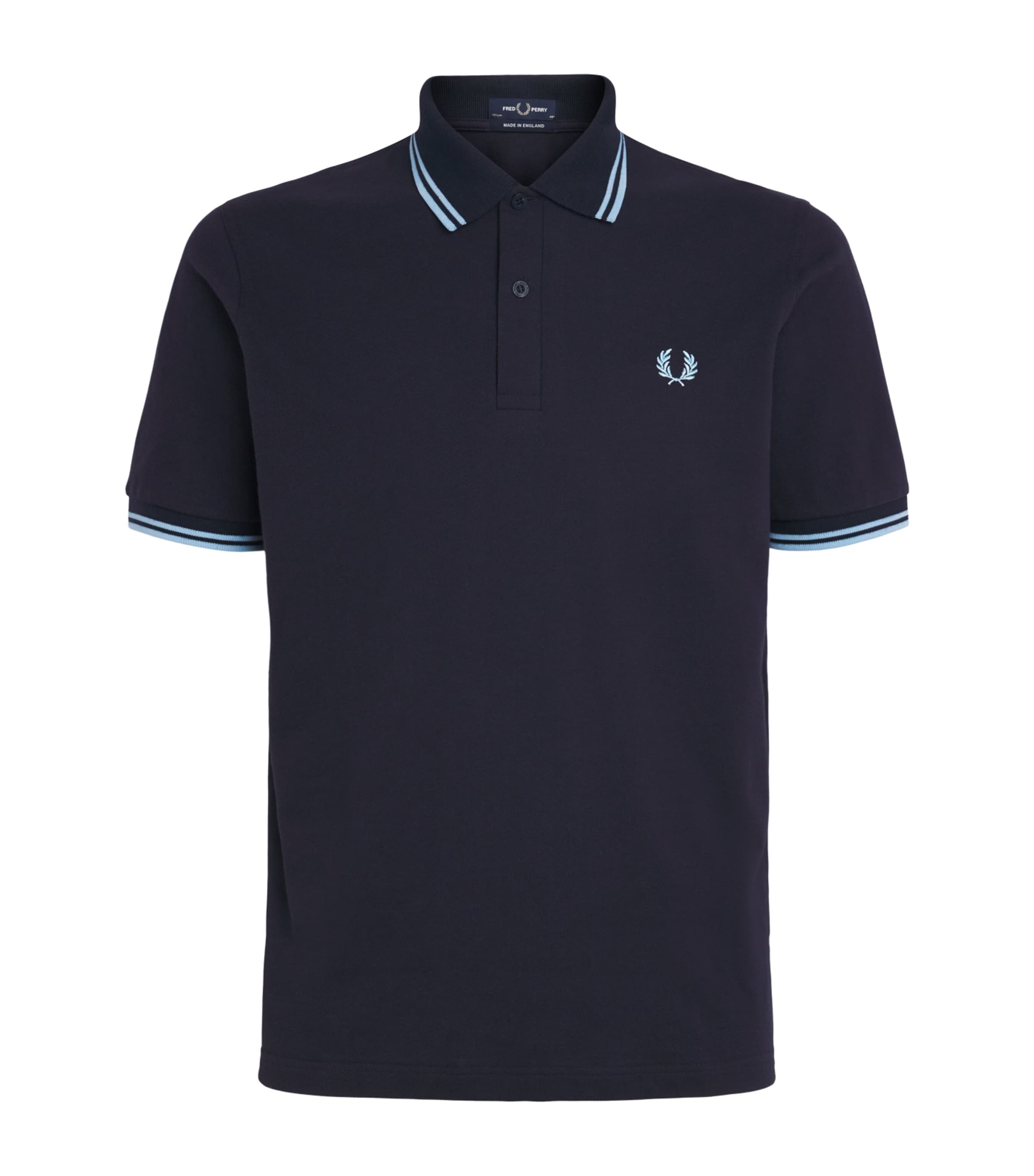 Fred Perry Mens Twin Tipped Polo Shirt Navy/ice/ice