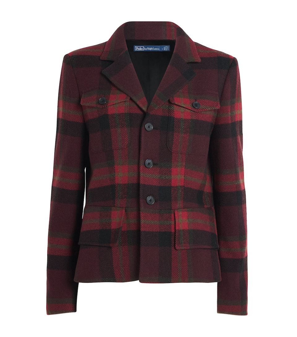 Wool-Blend Check Jacket